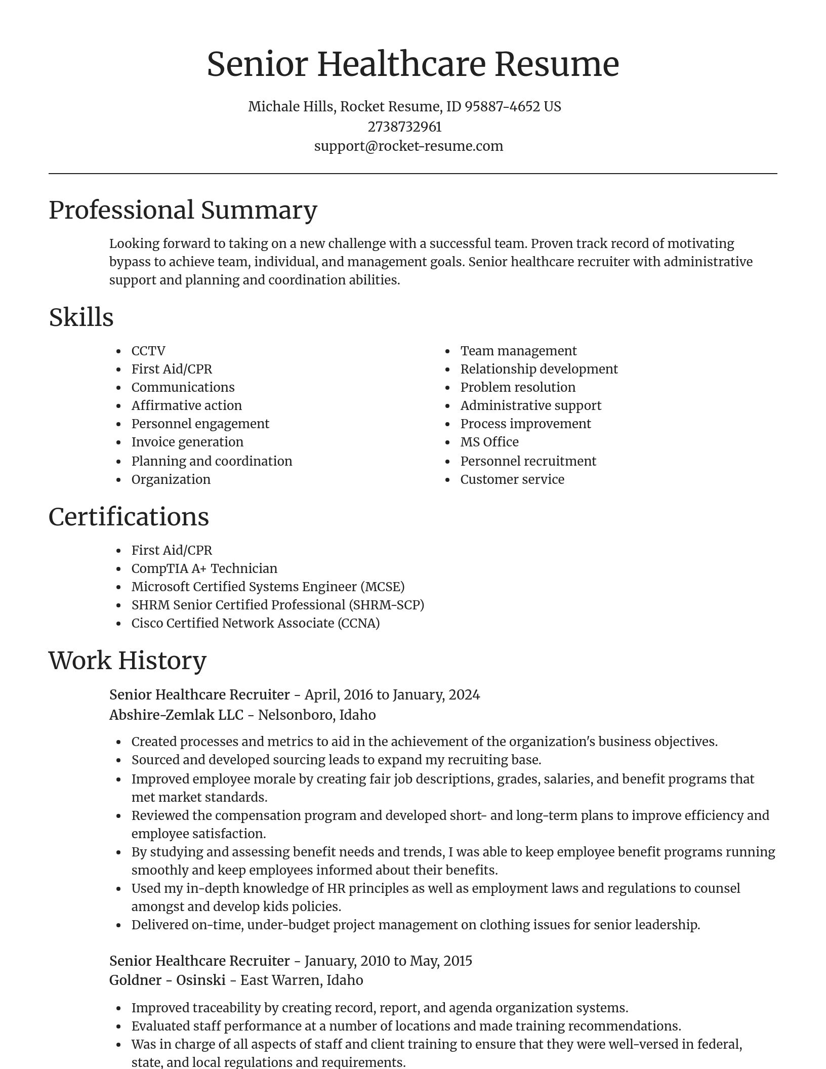 Focal Point resume template