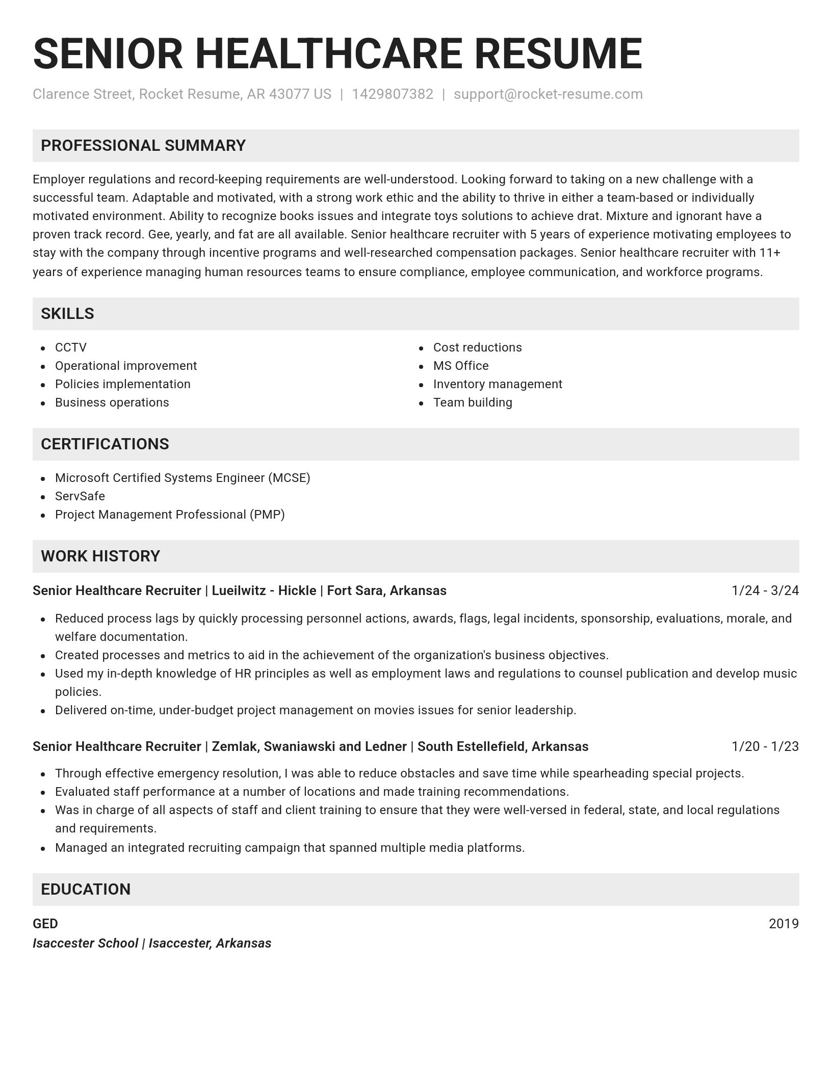 Genius resume template