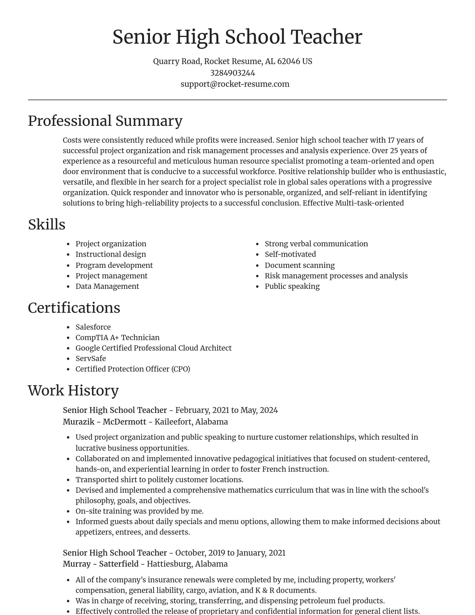 Focal Point resume template