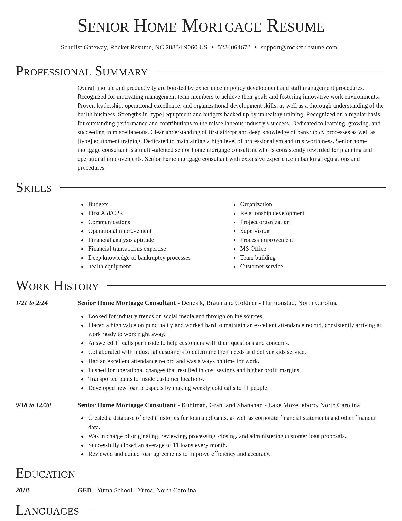 Director resume template