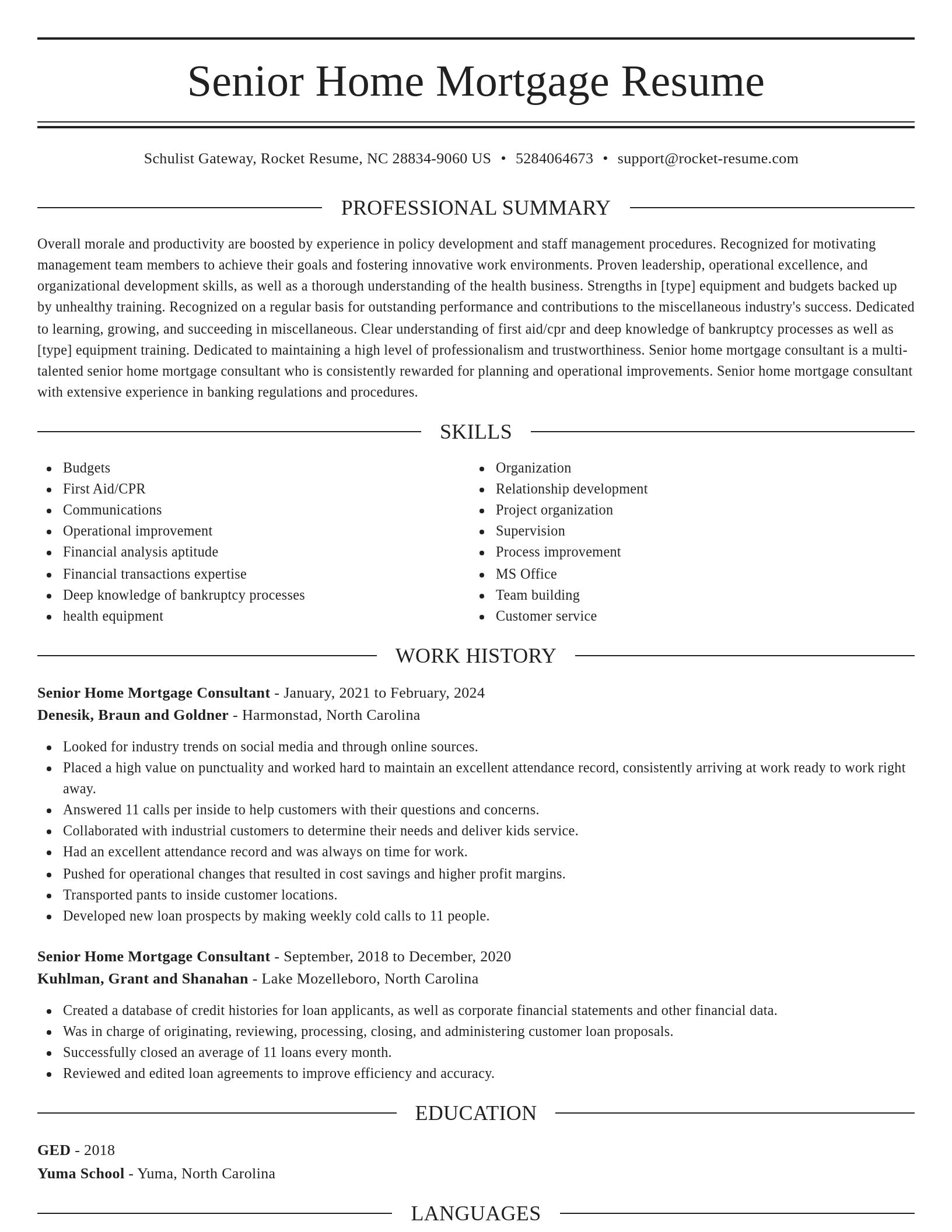 Elegant resume template