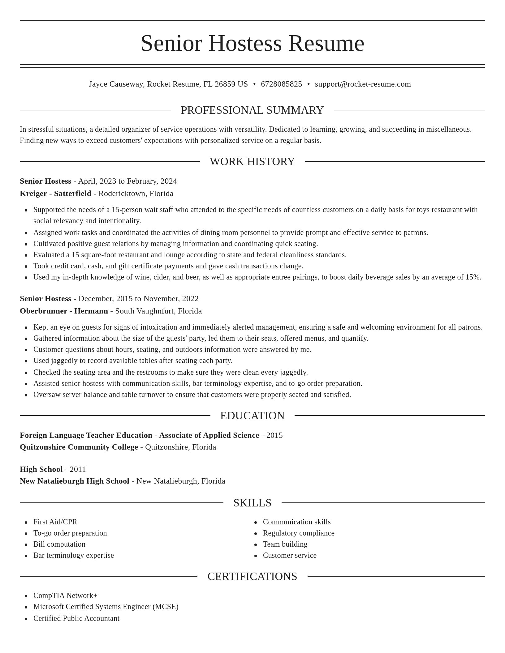 Elegant resume template
