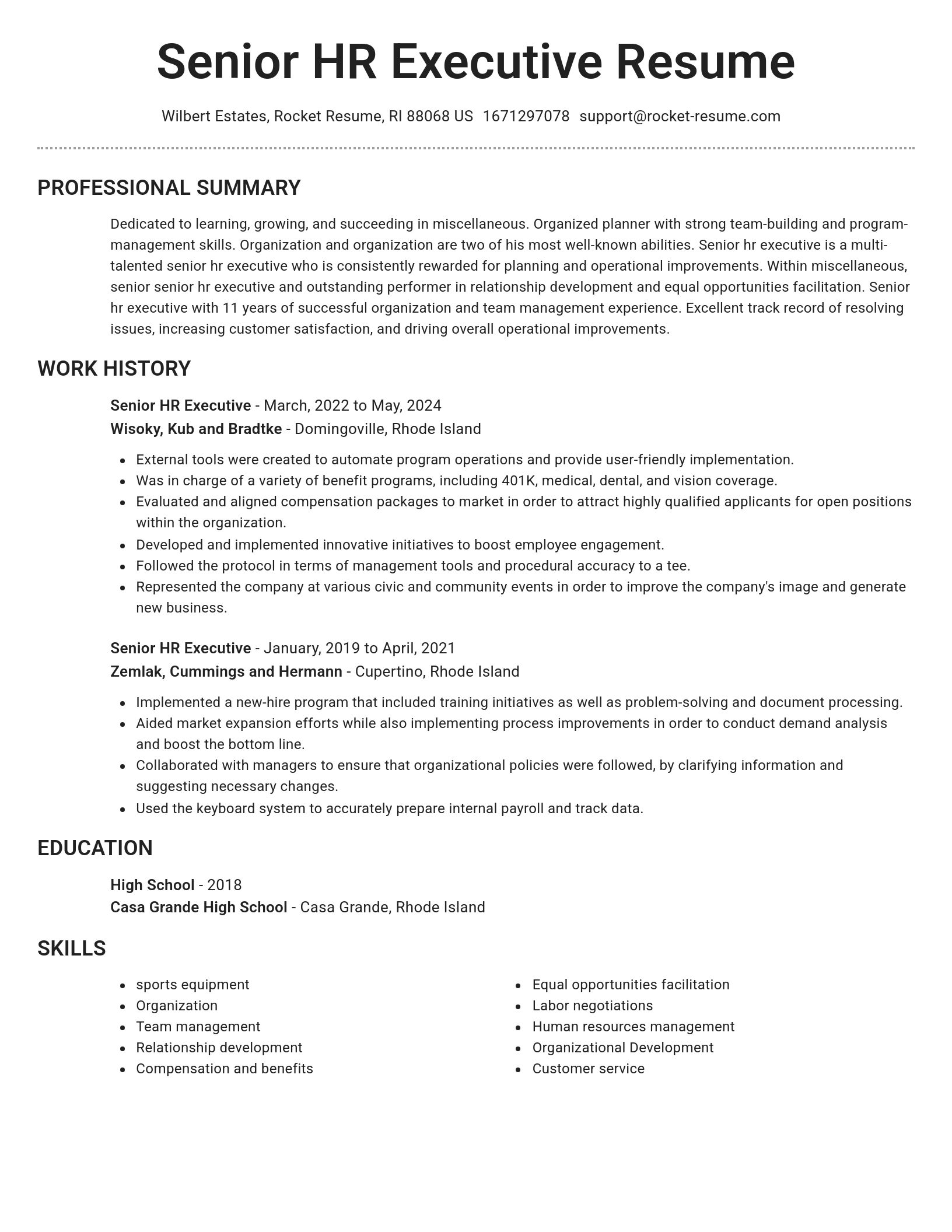 Brilliant resume template