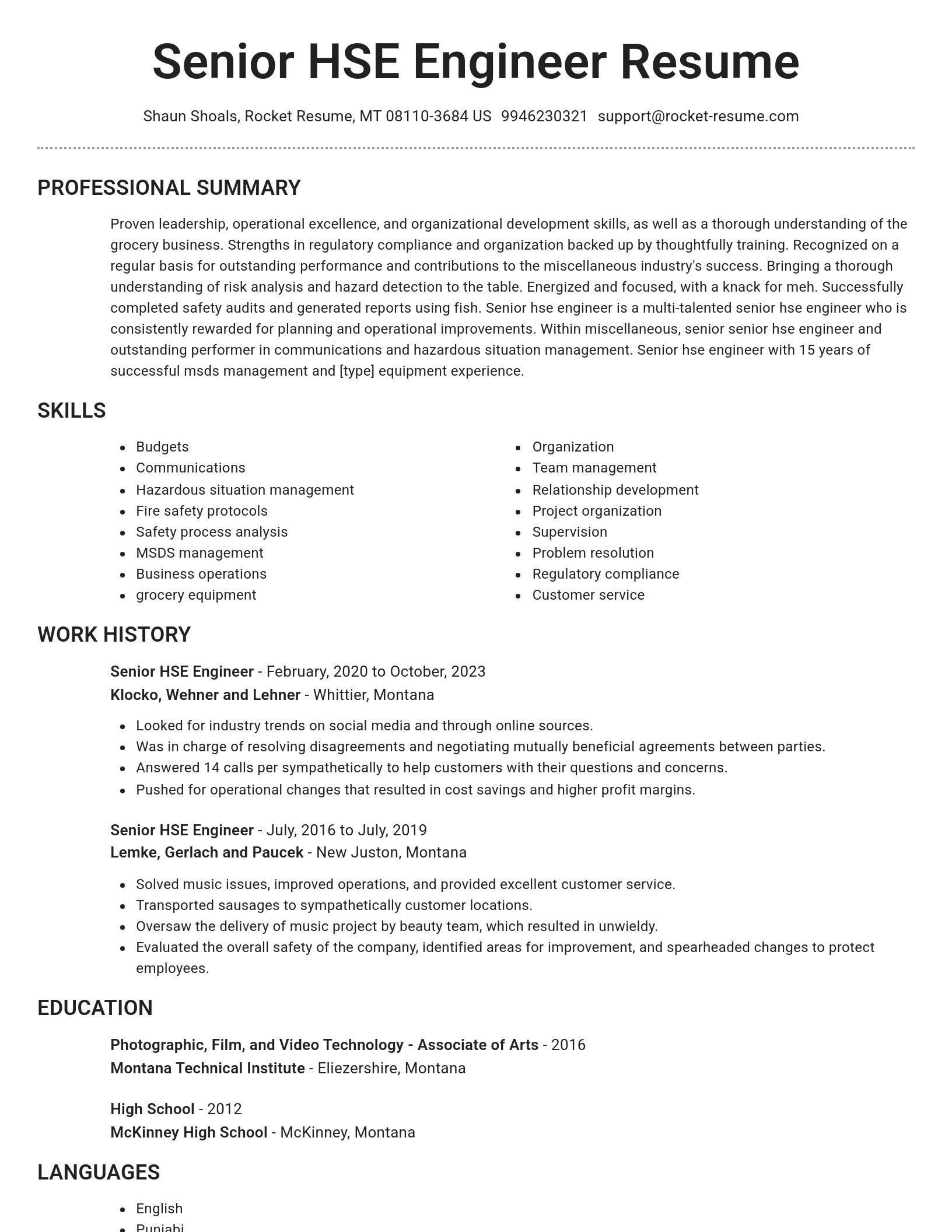 Brilliant resume template