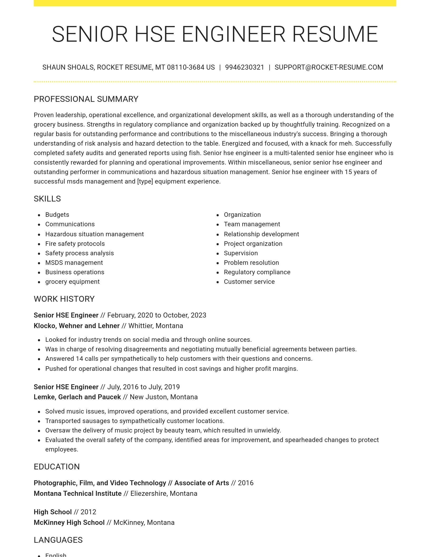 Grand resume template