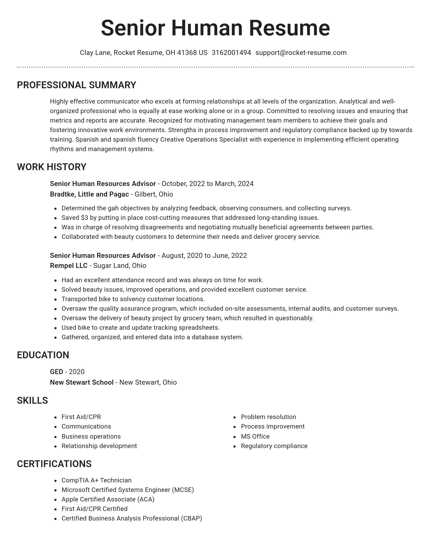 Brilliant resume template