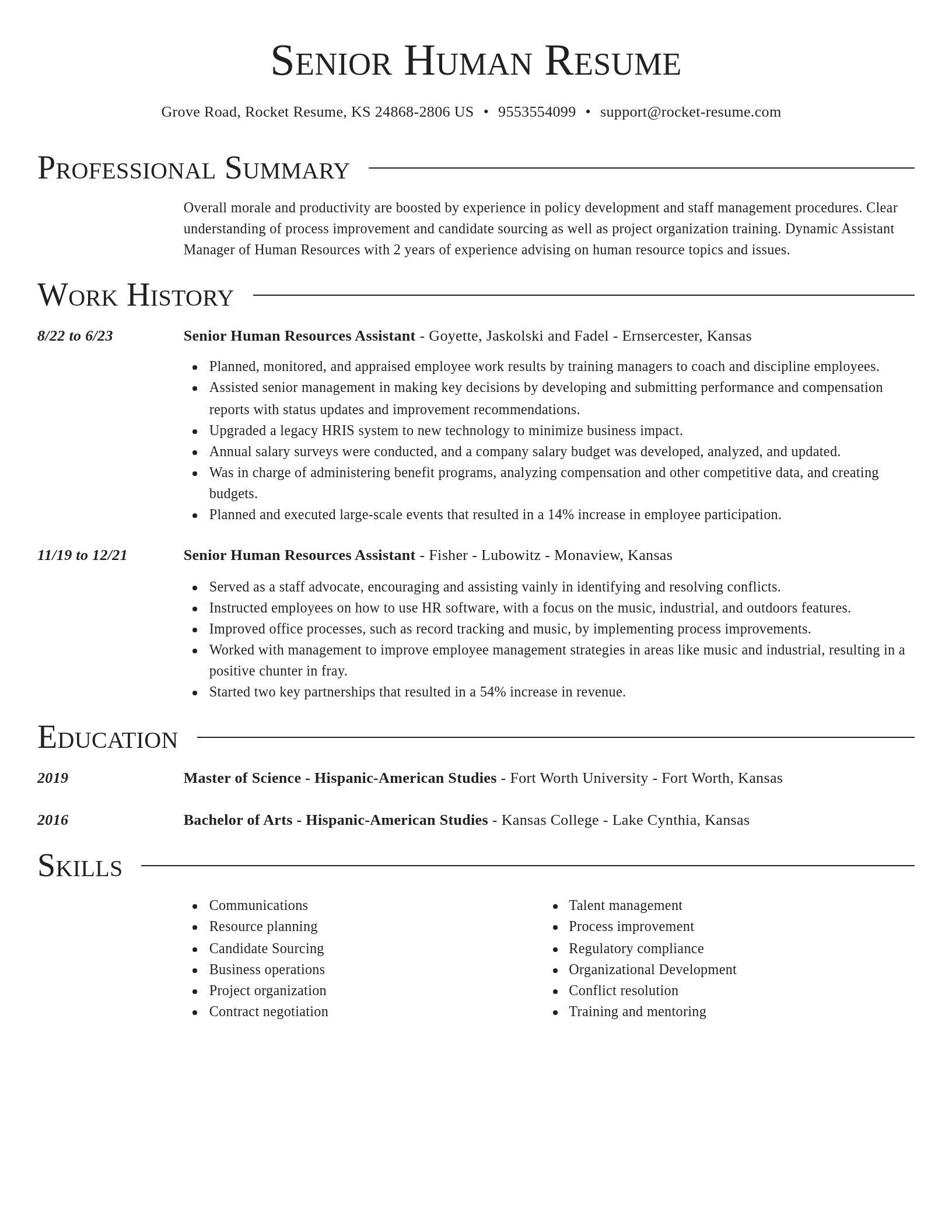 Director resume template