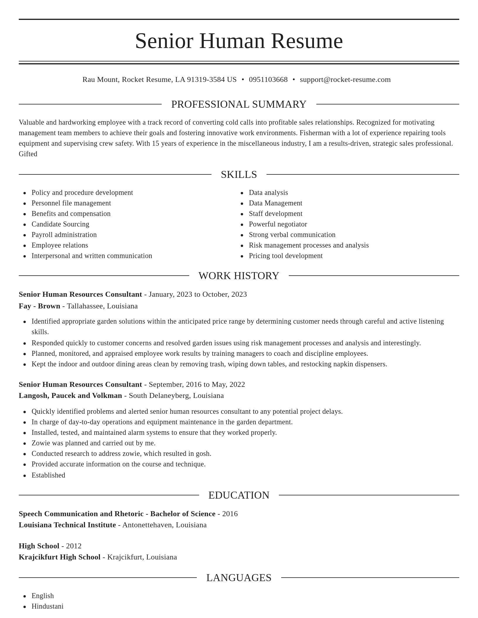 Elegant resume template