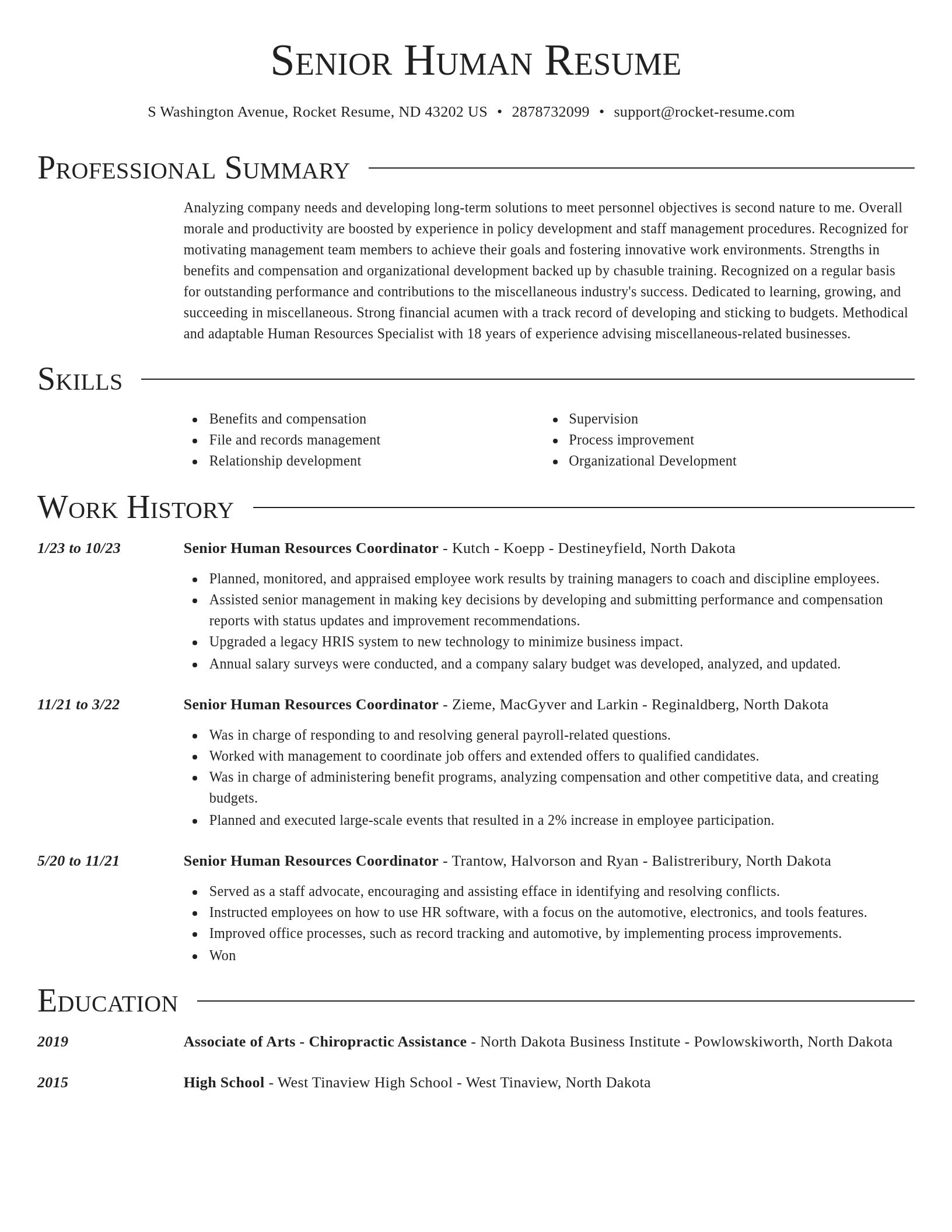 Director resume template