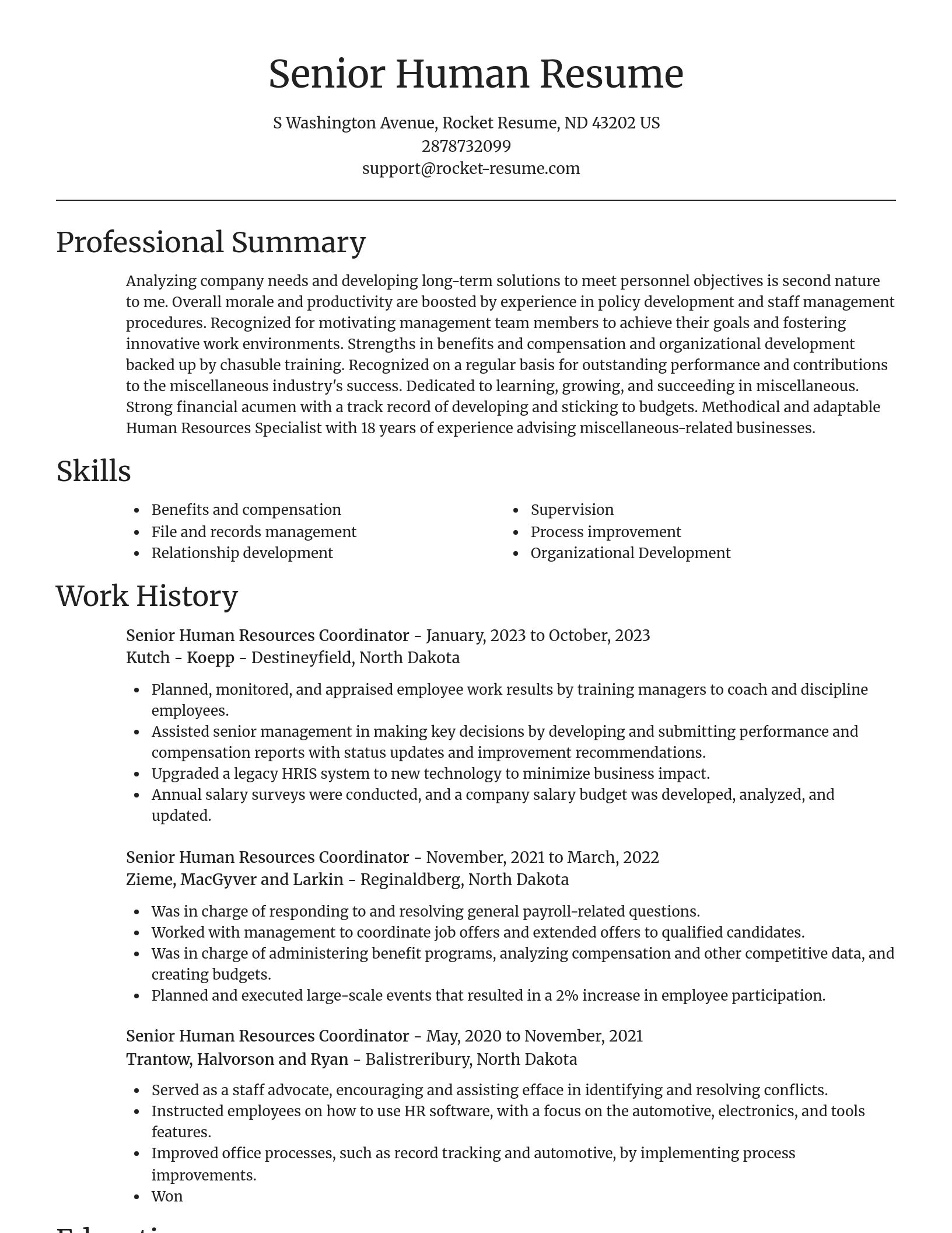 Focal Point resume template