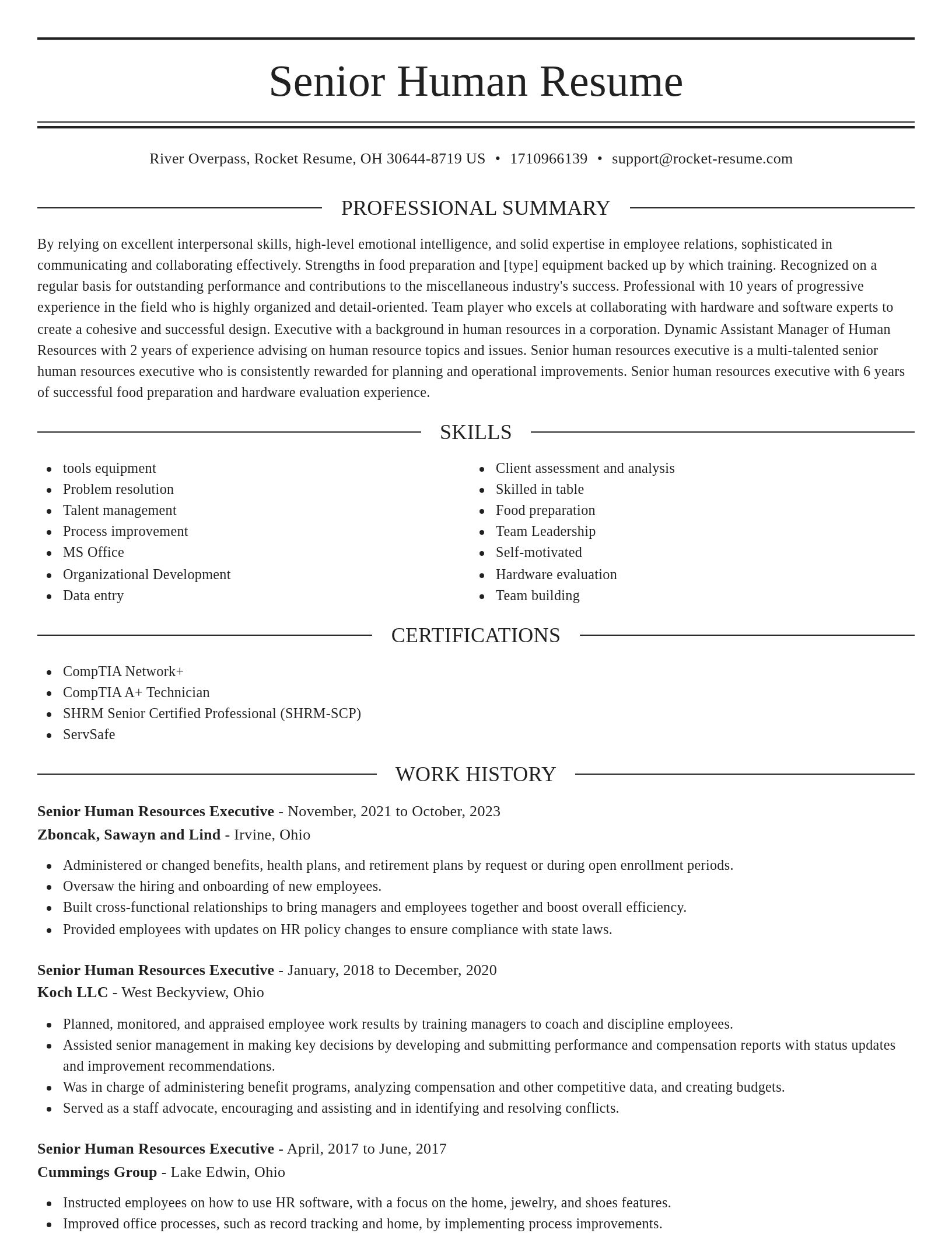 Elegant resume template