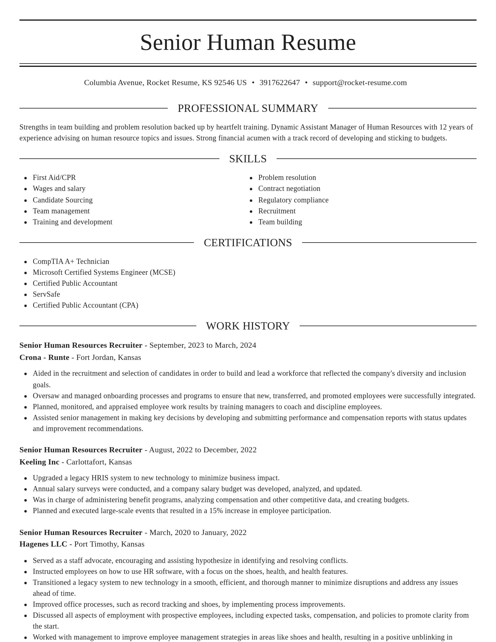 Elegant resume template
