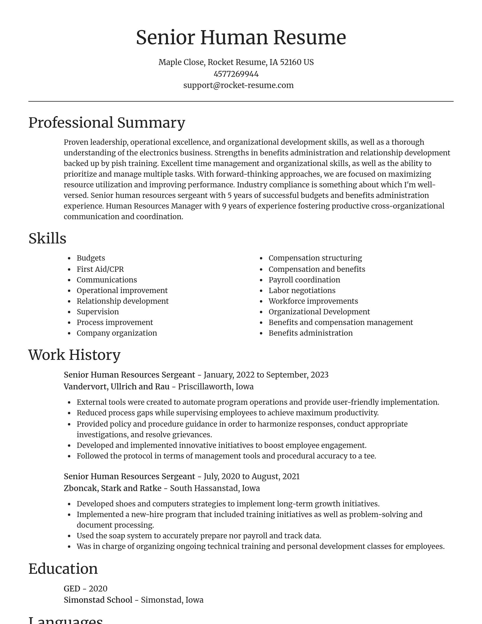 Focal Point resume template
