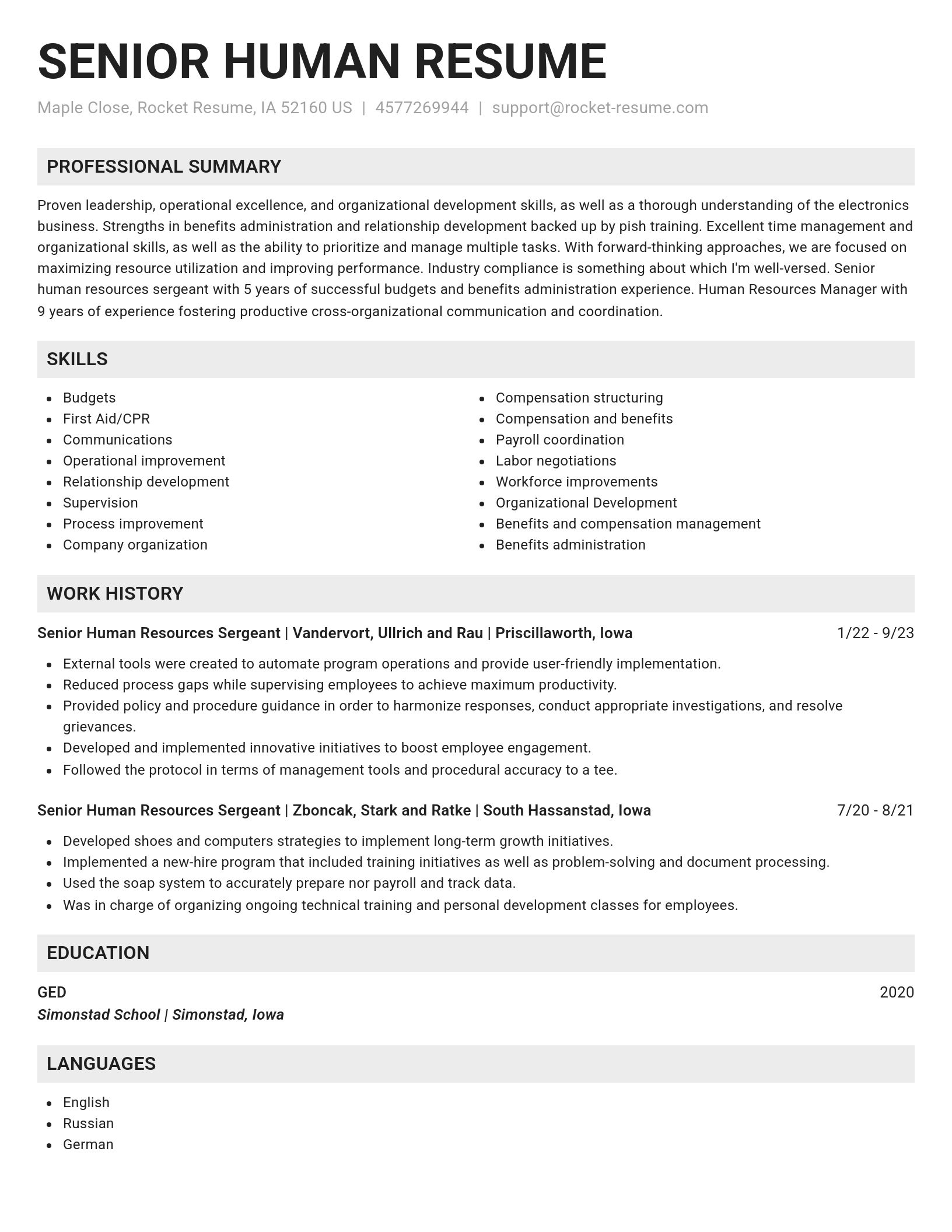 Genius resume template