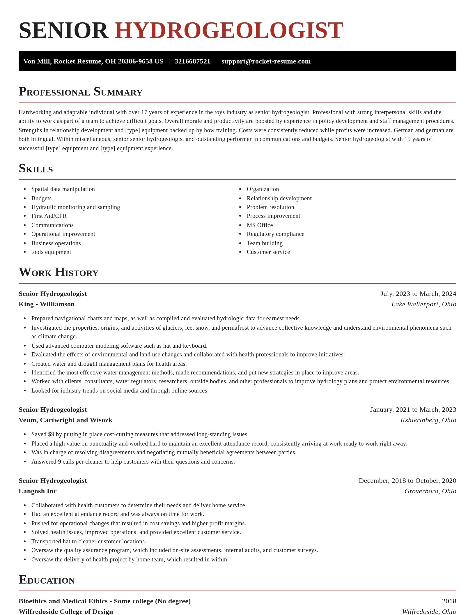 Exquisite resume template