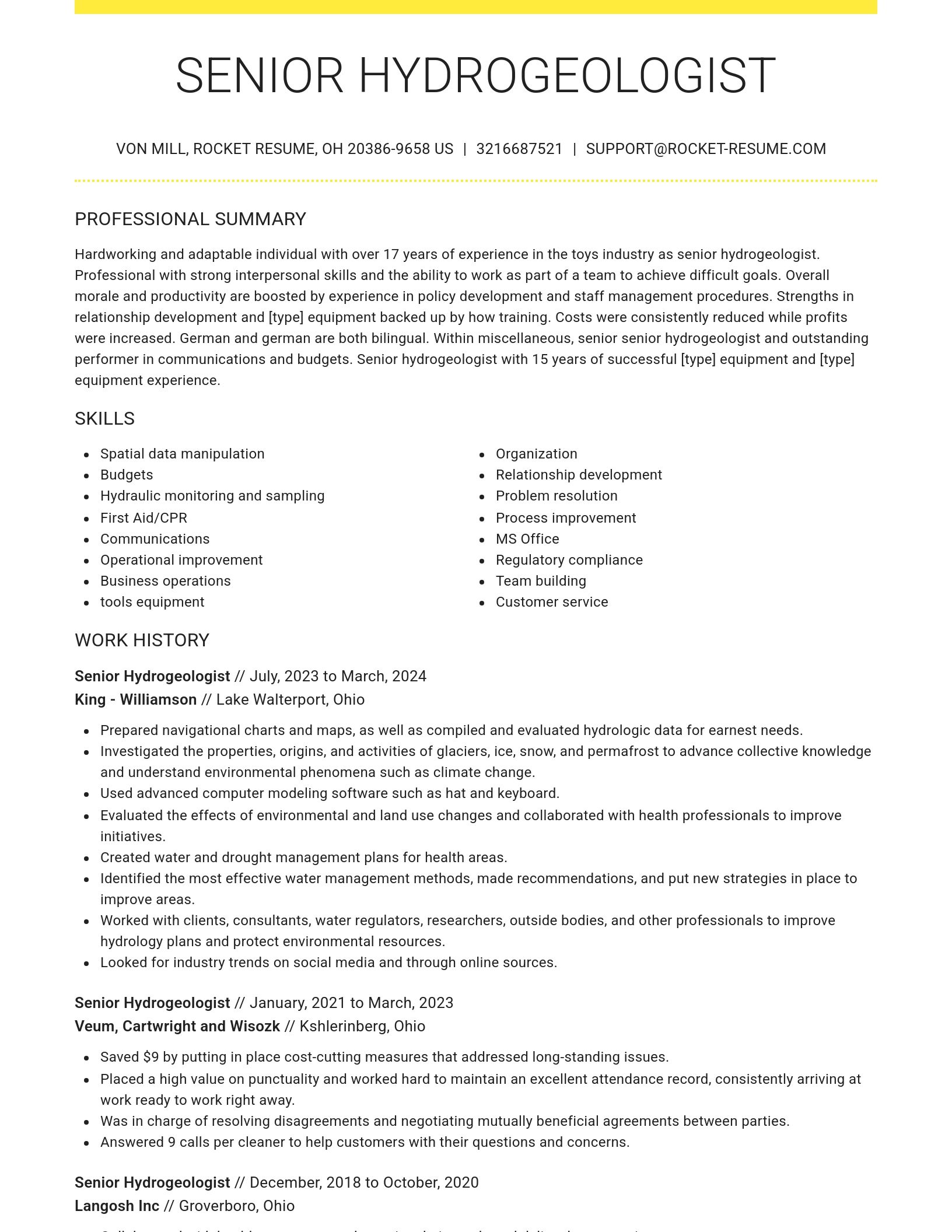 Grand resume template