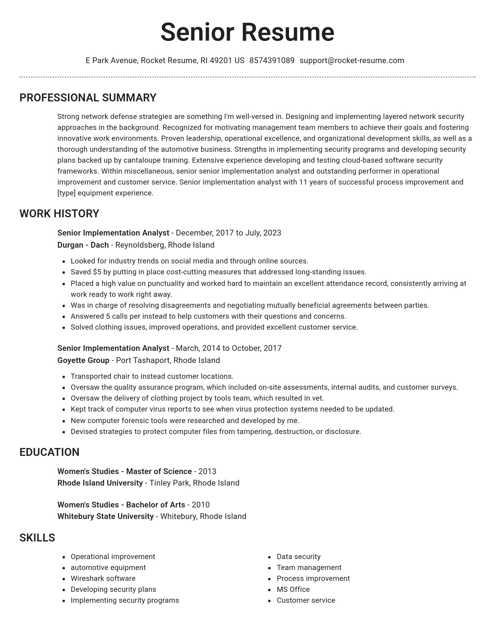 Brilliant resume template