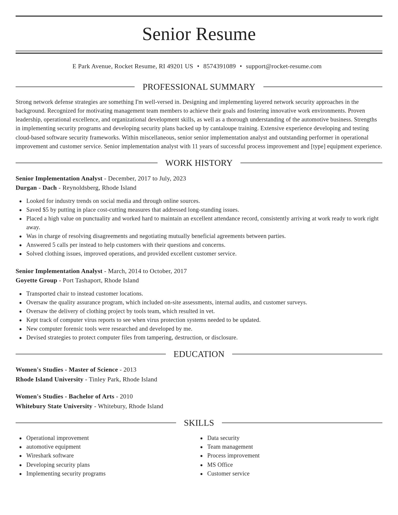 Elegant resume template