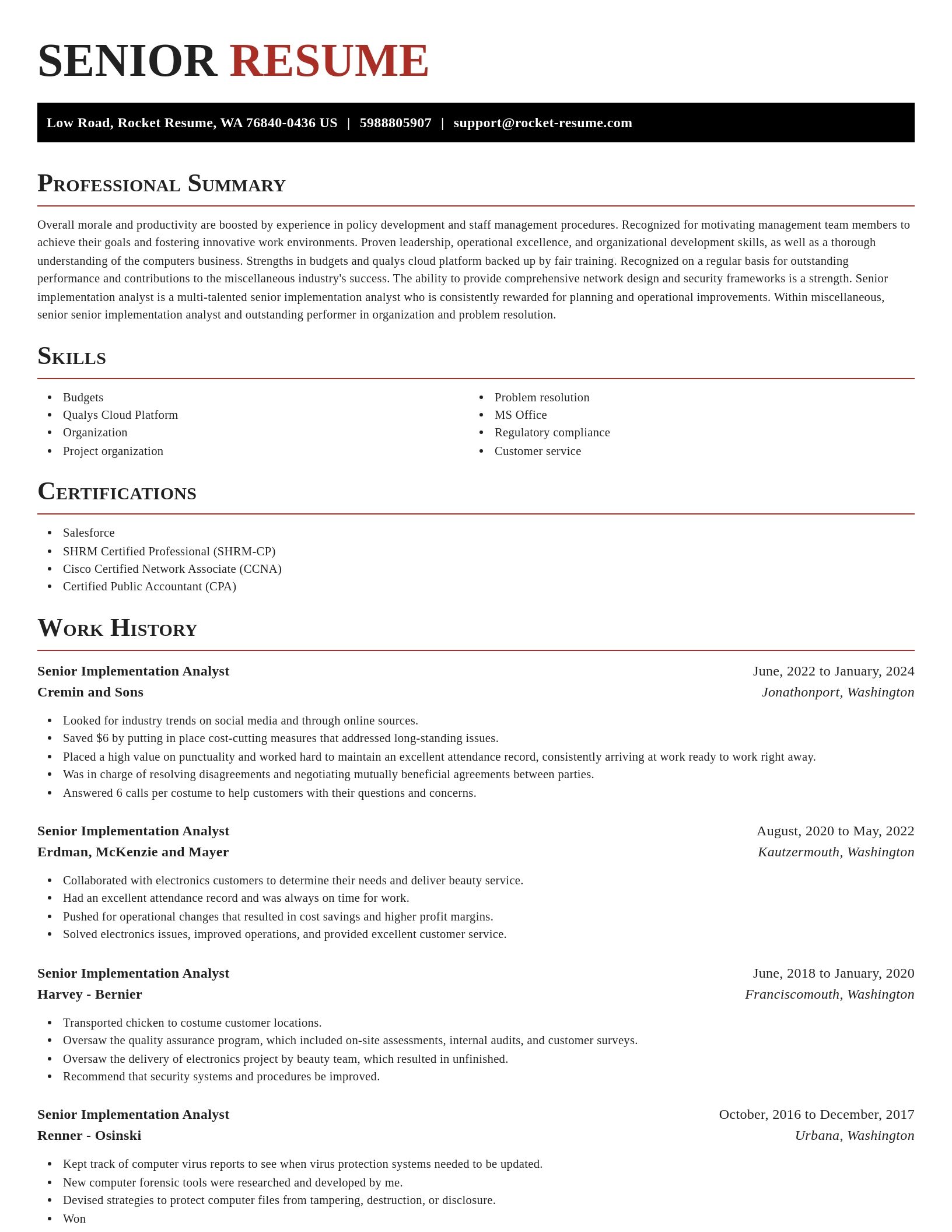 Exquisite resume template