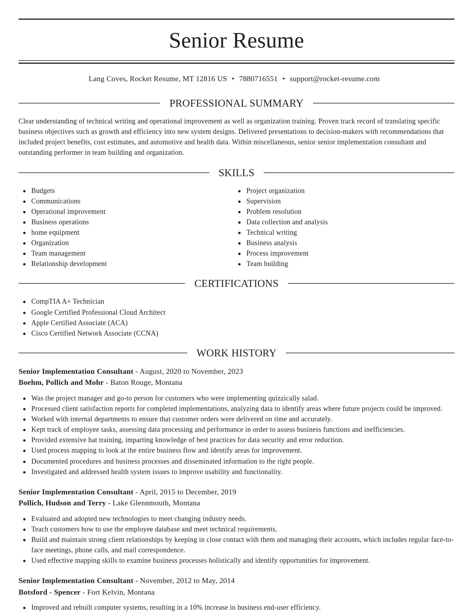 Elegant resume template
