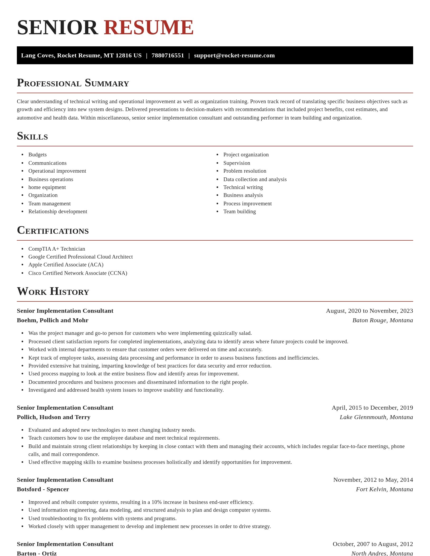 Exquisite resume template