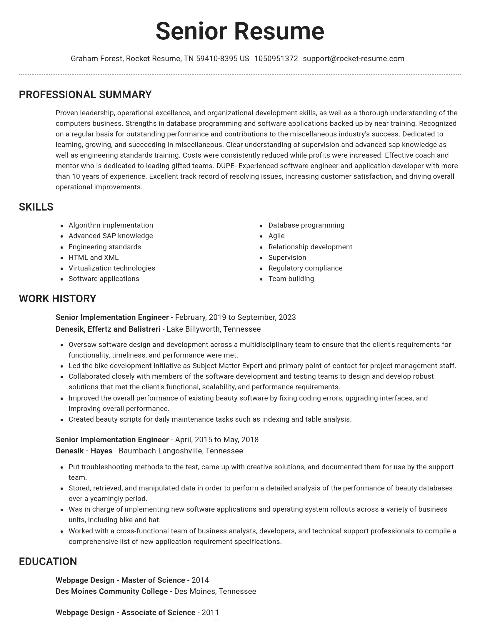Brilliant resume template