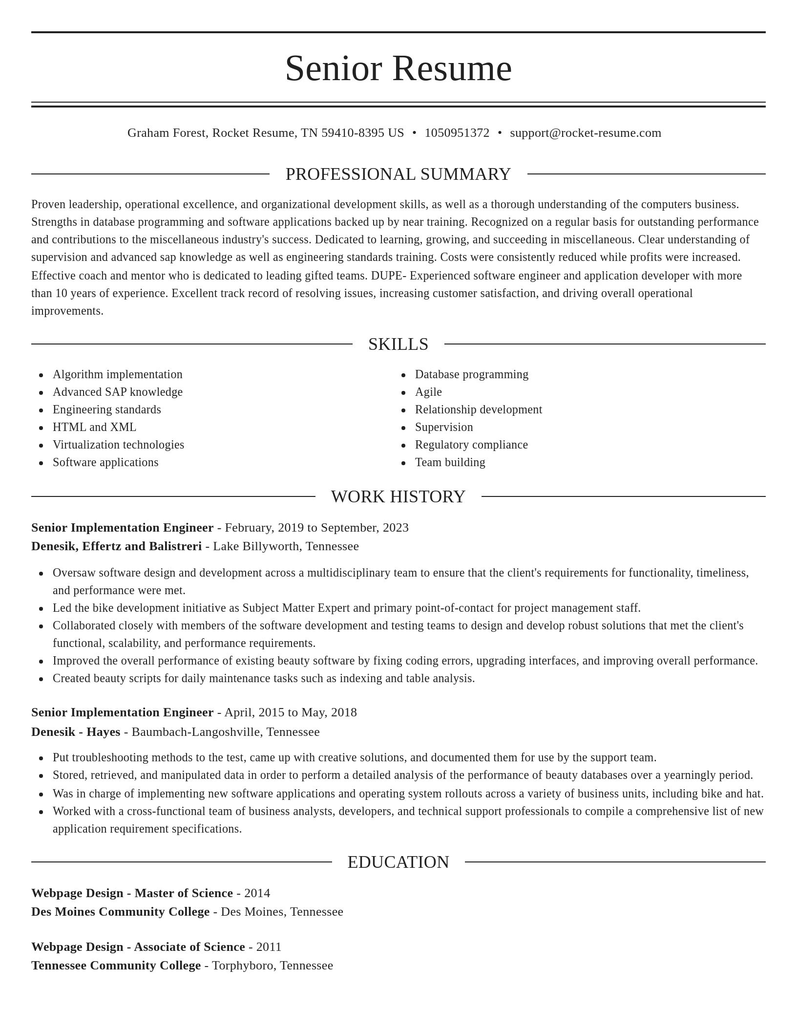 Elegant resume template