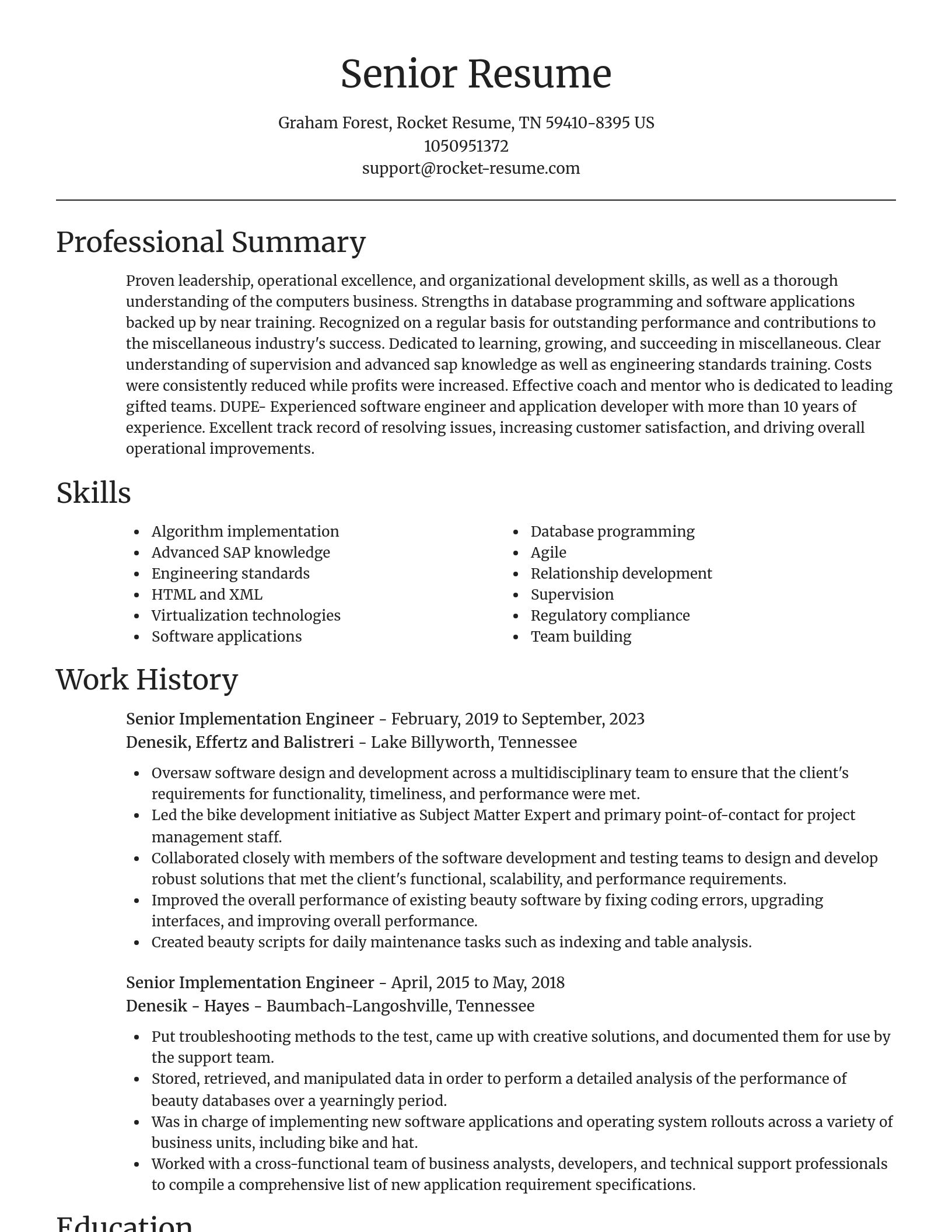 Focal Point resume template