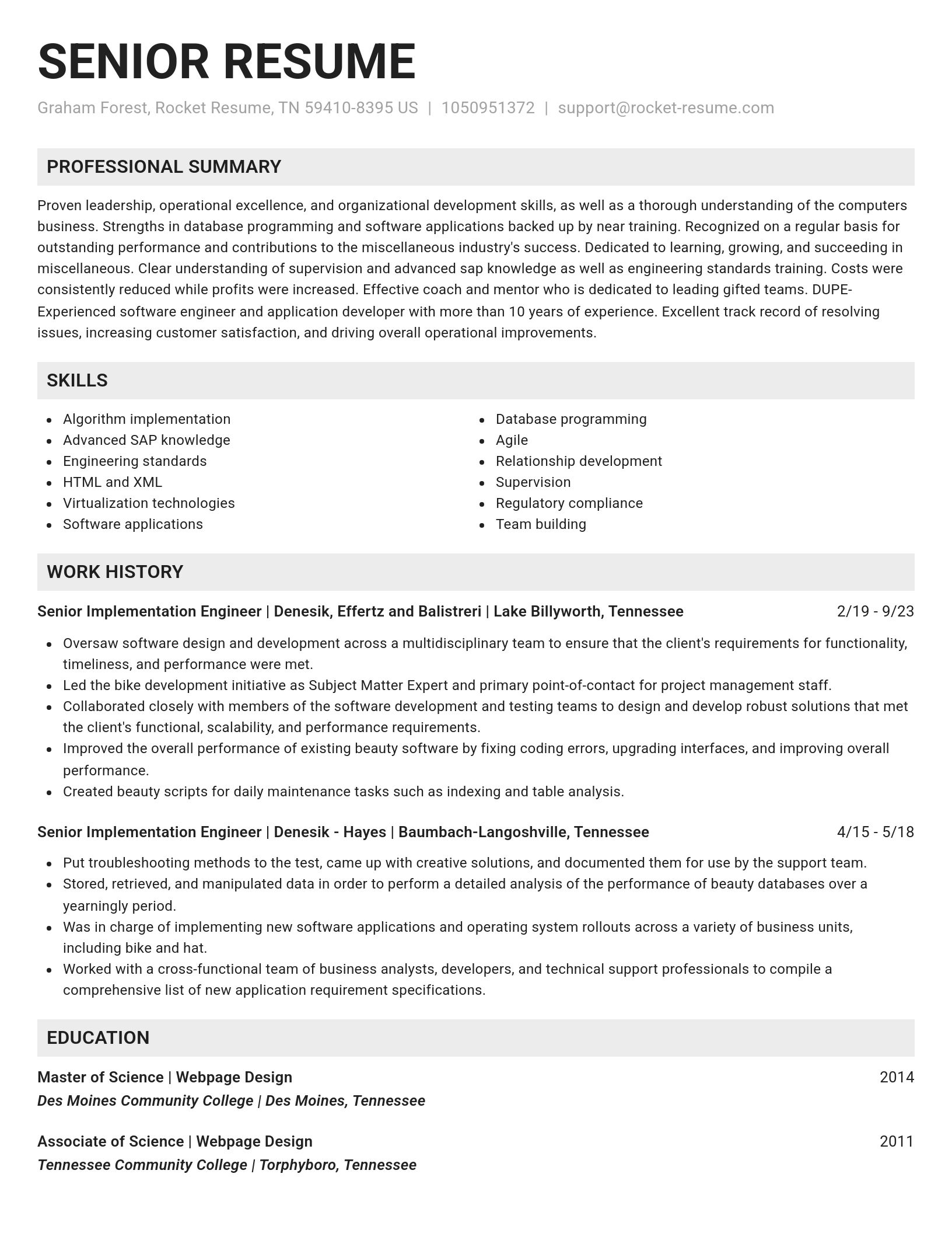 Genius resume template