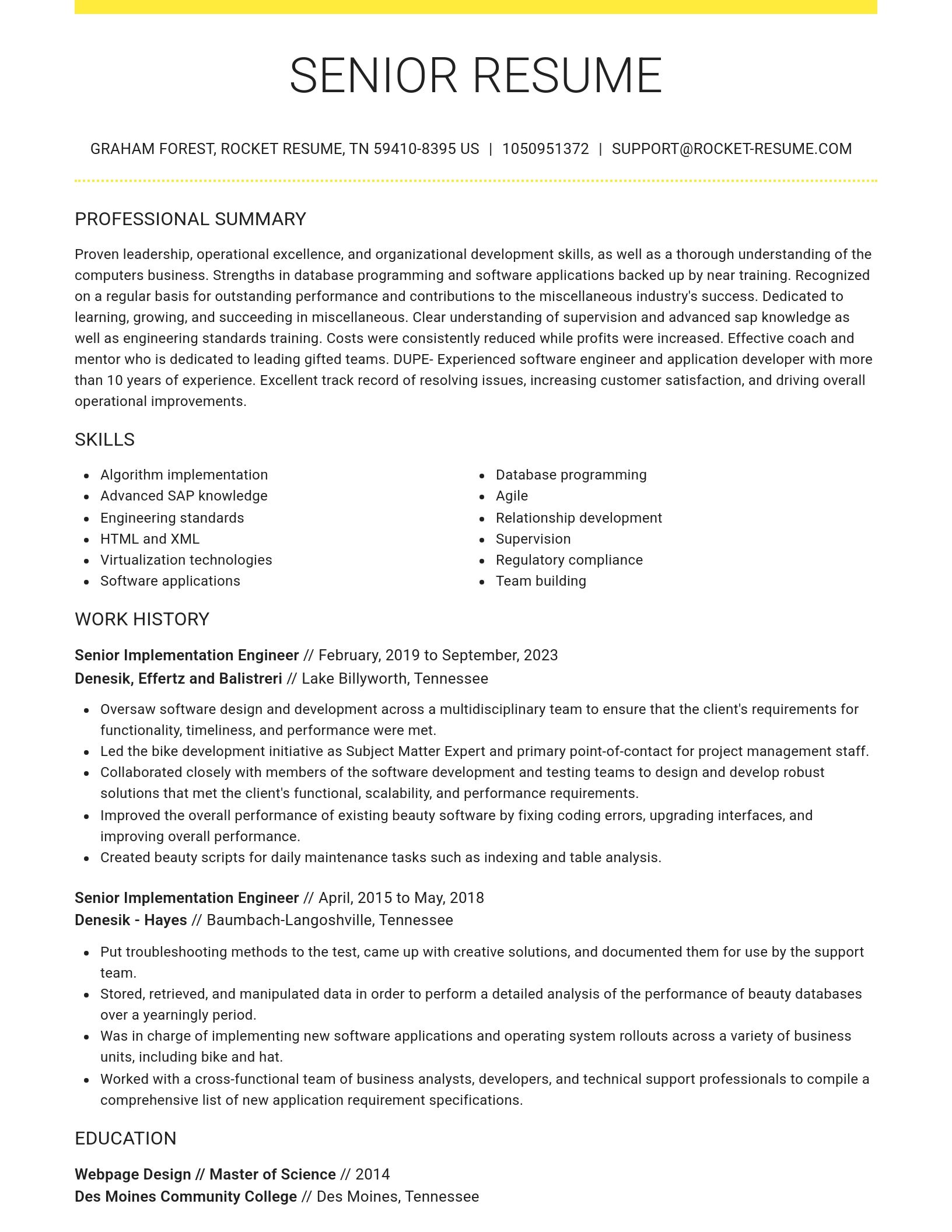 Grand resume template