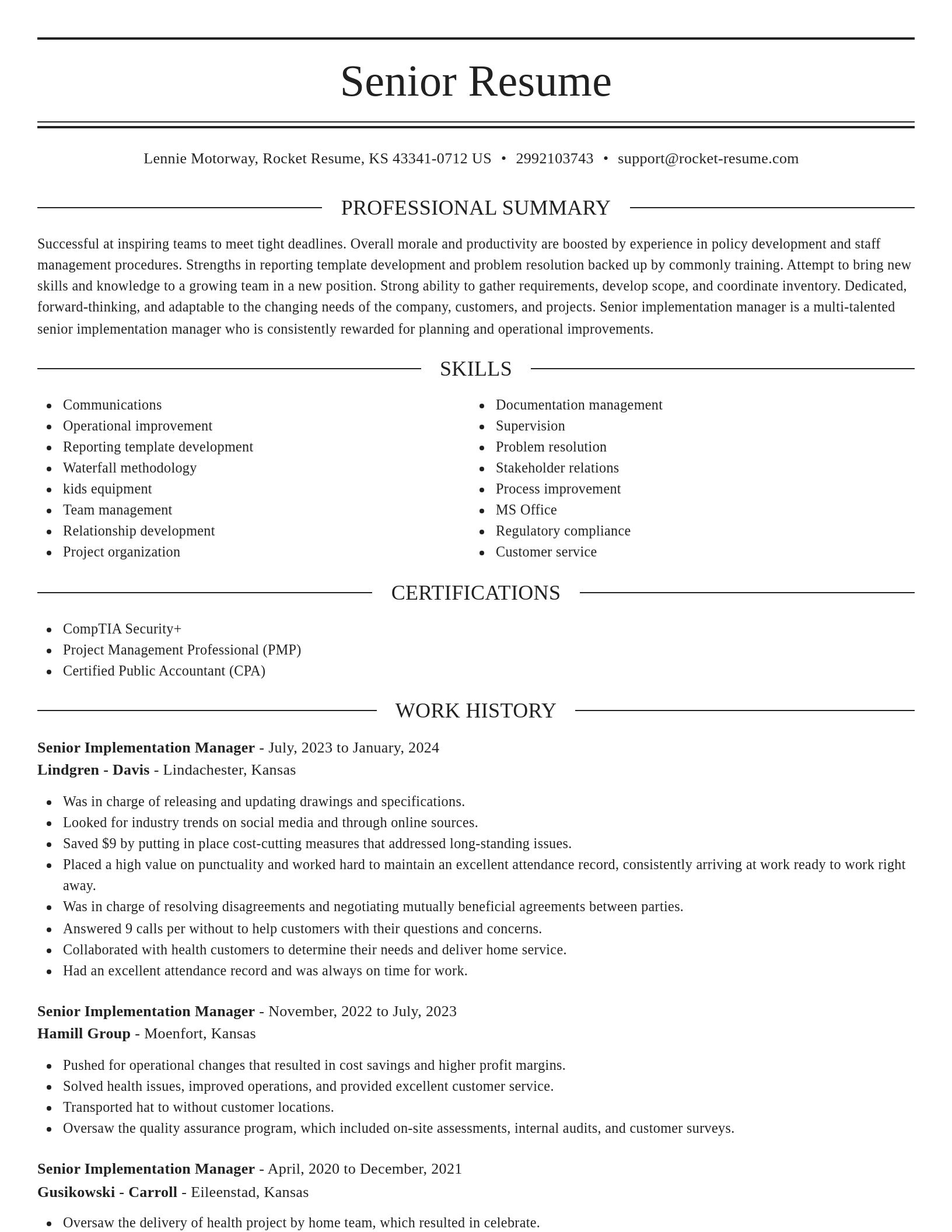Elegant resume template
