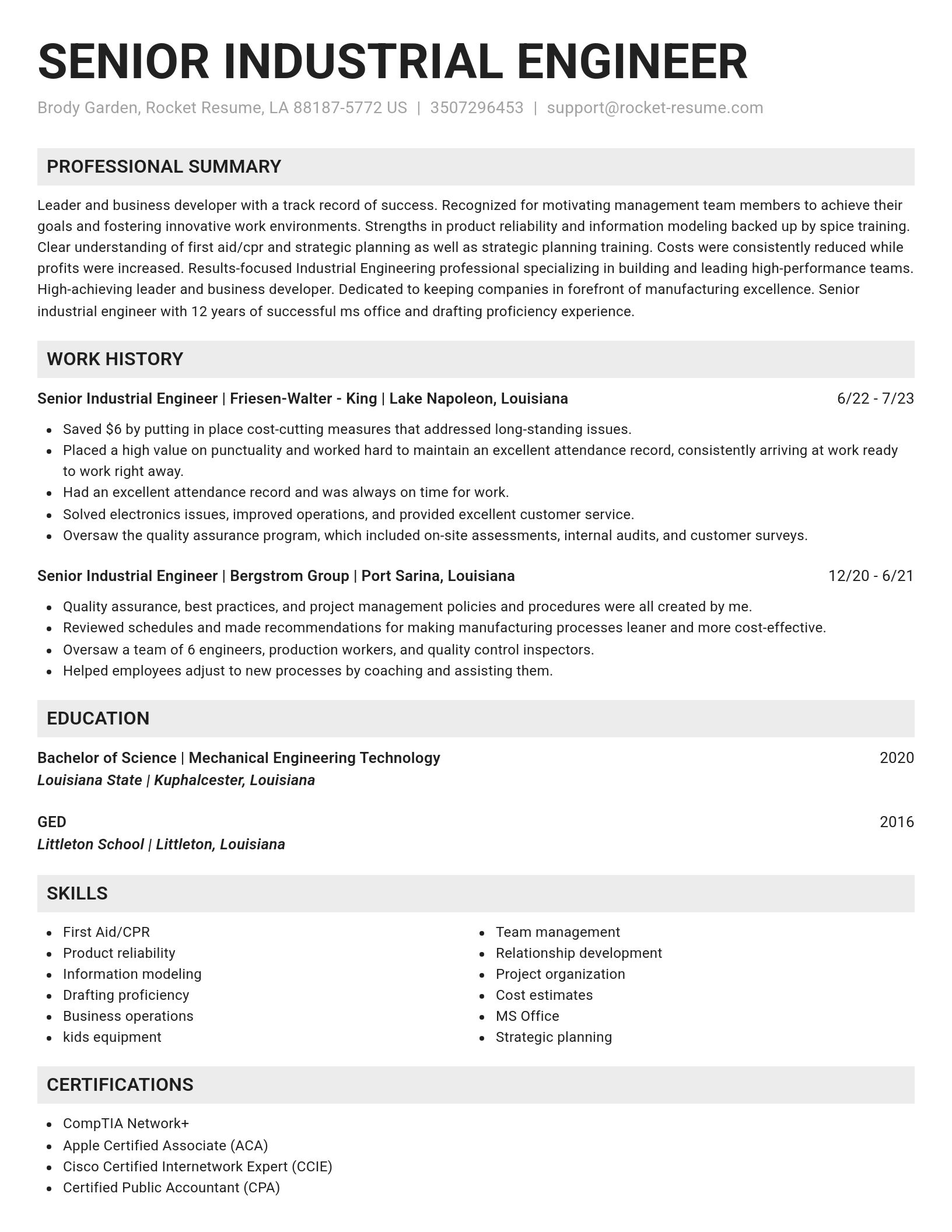 Genius resume template