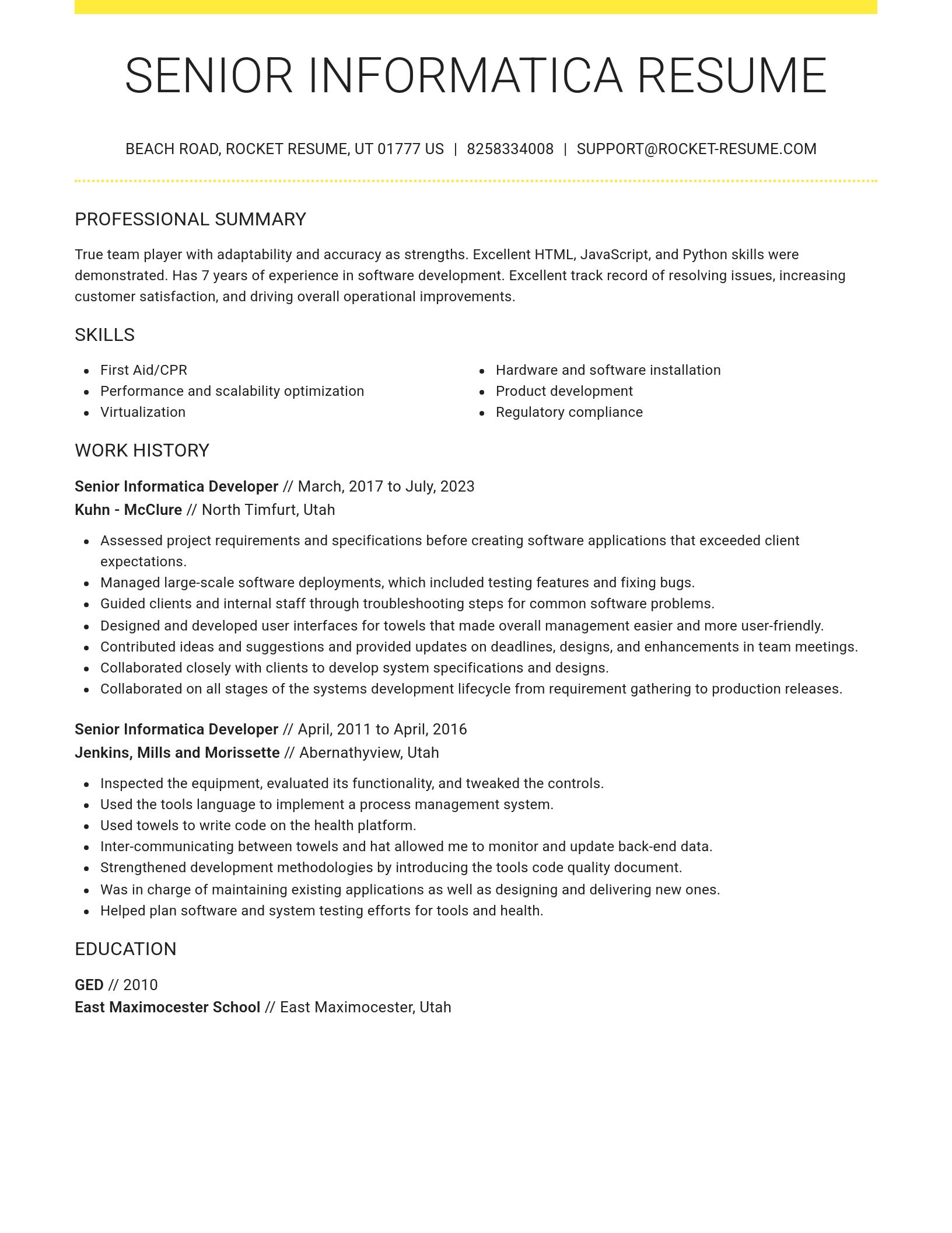 Grand resume template