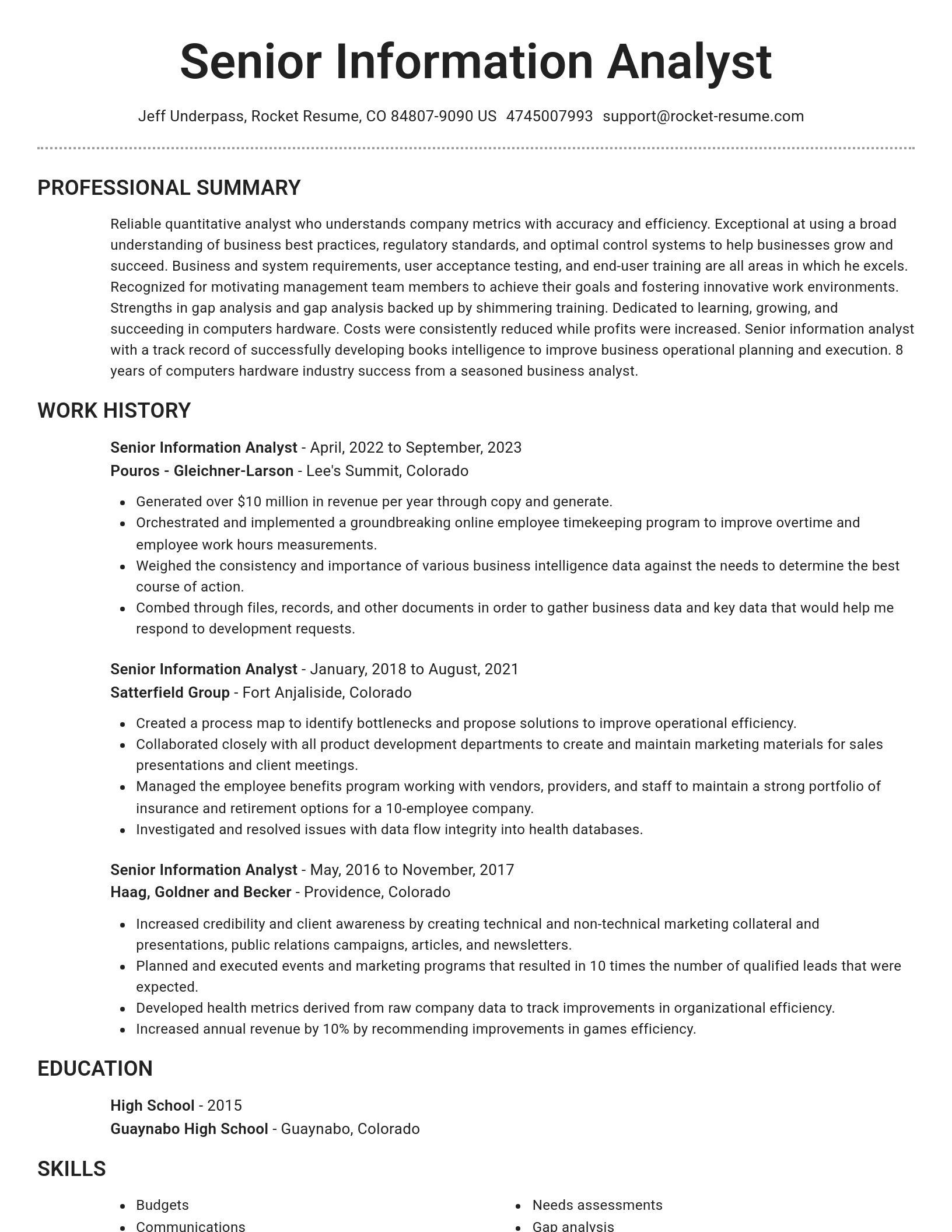 Brilliant resume template