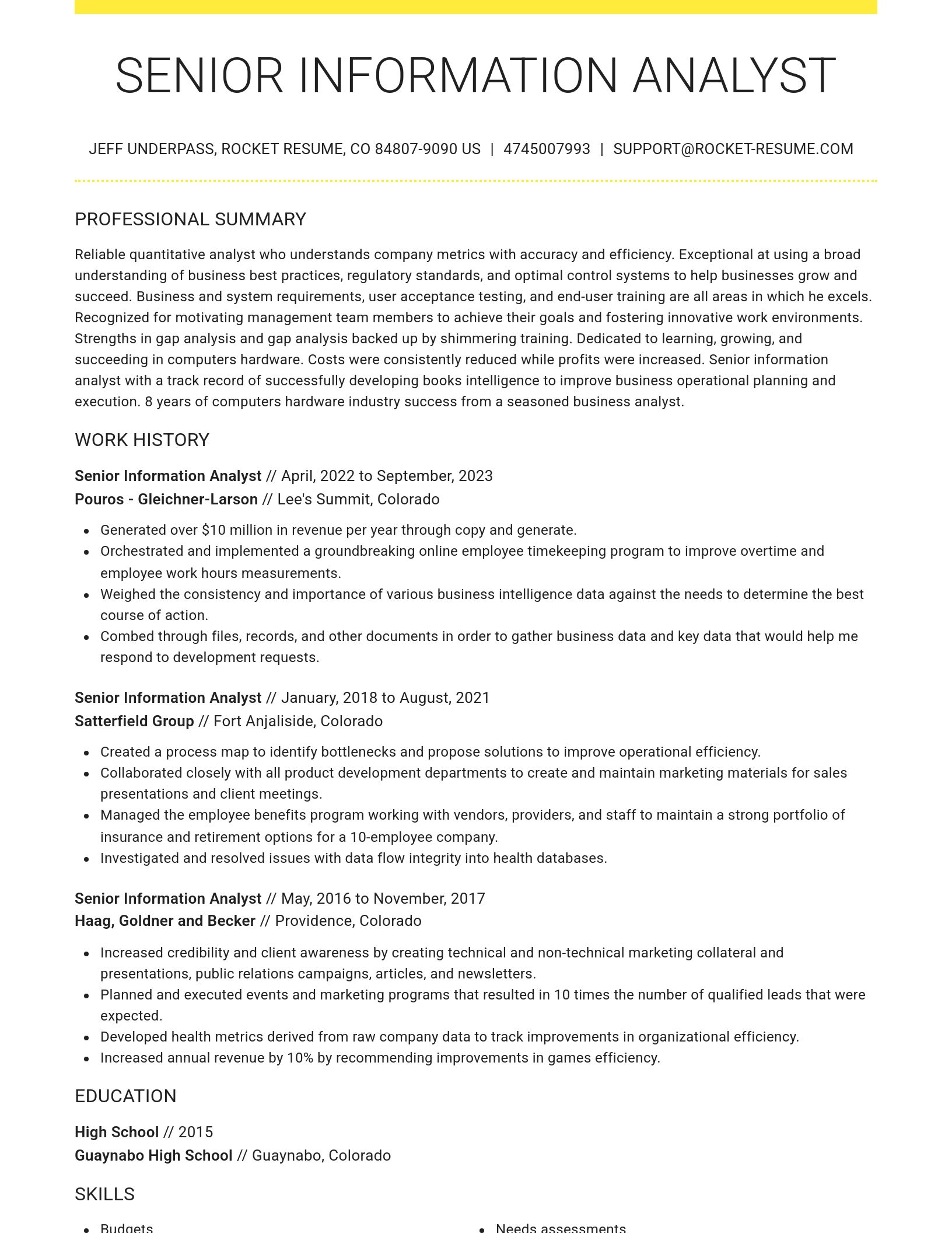 Grand resume template