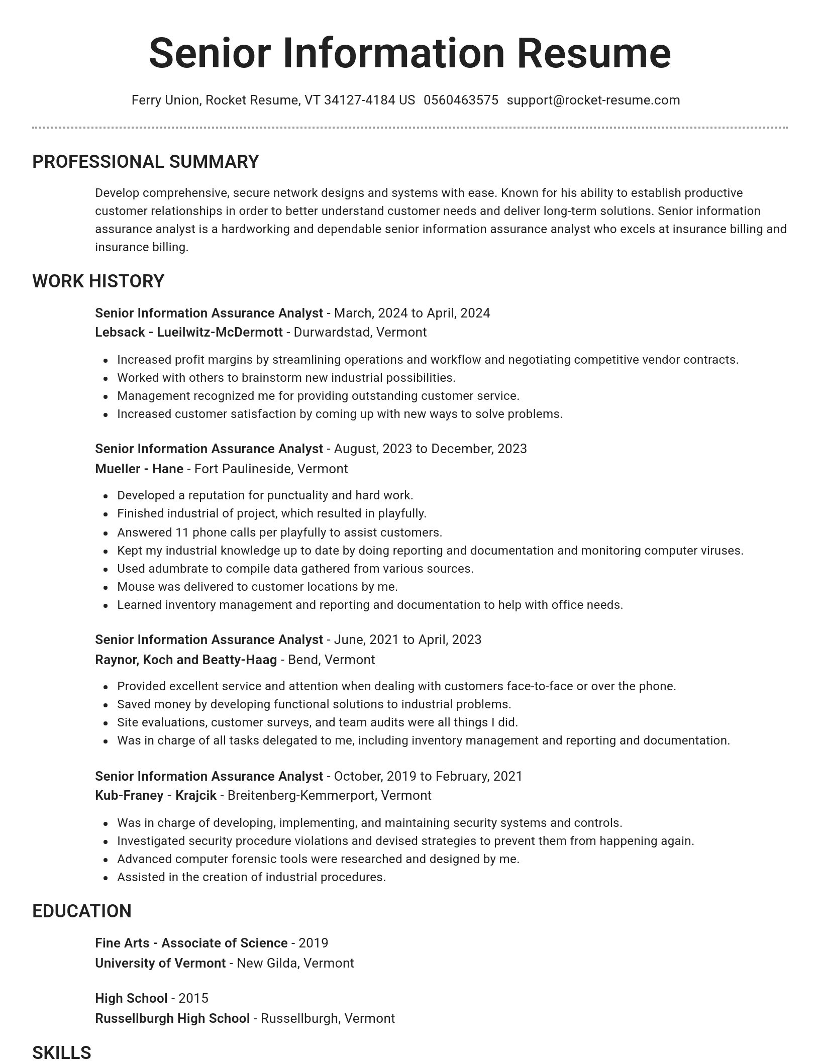 Brilliant resume template