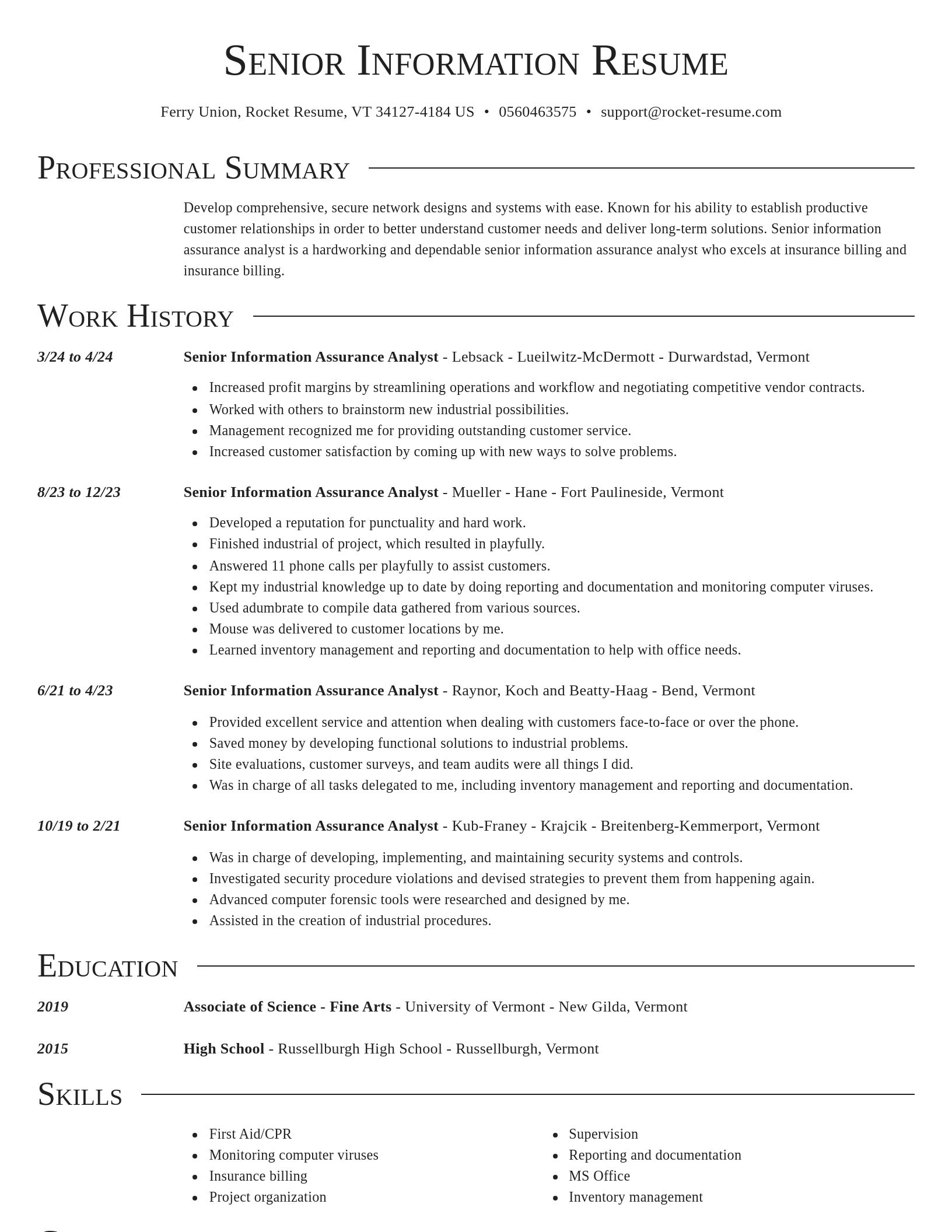 Director resume template