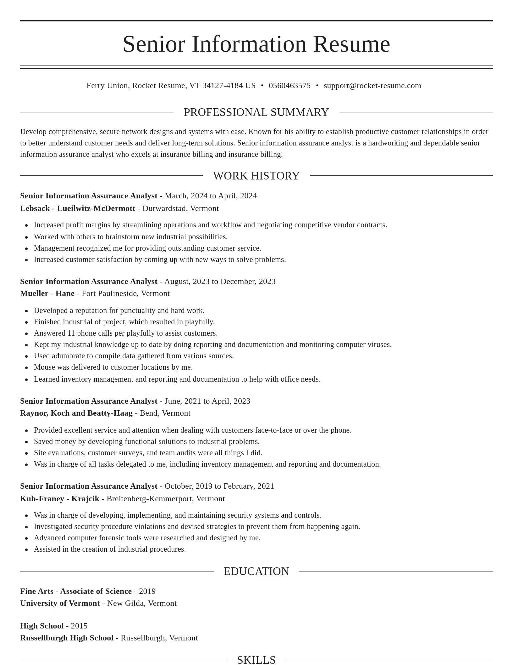 Elegant resume template