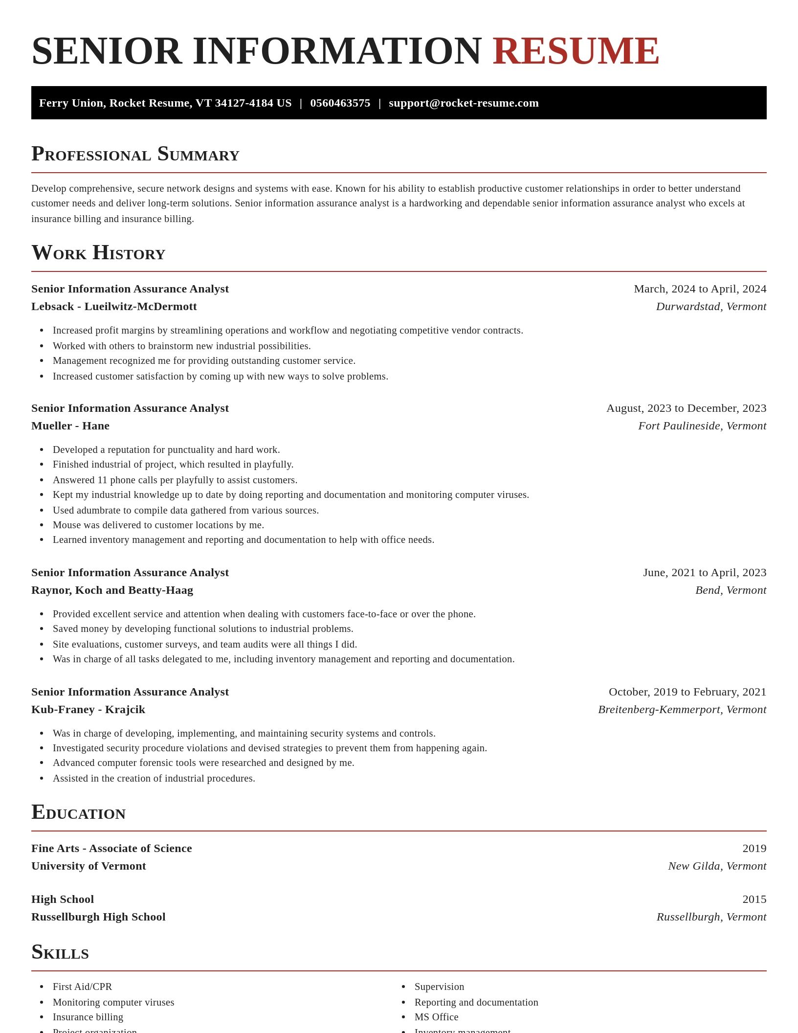Exquisite resume template