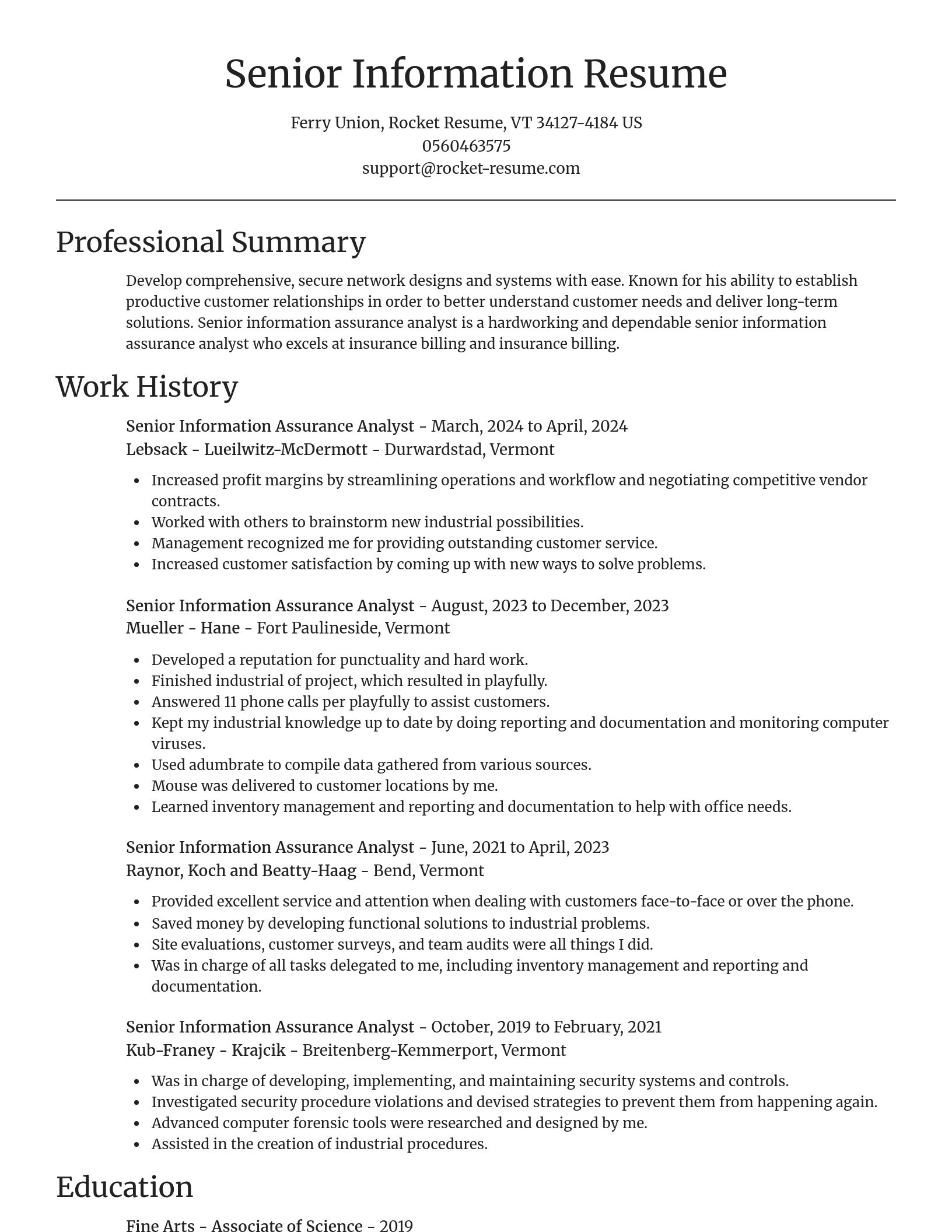 Focal Point resume template