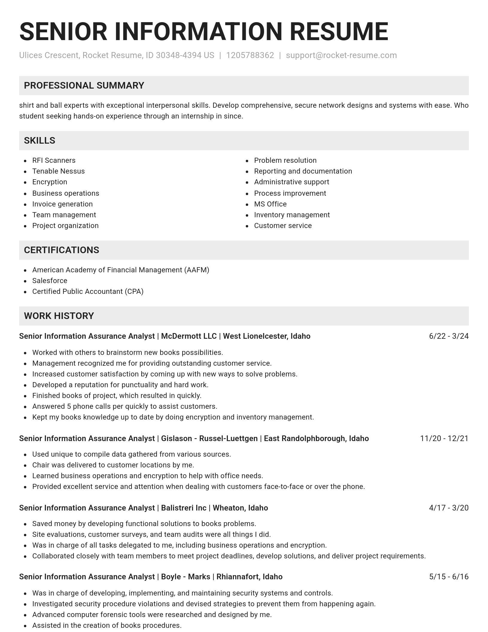 Genius resume template