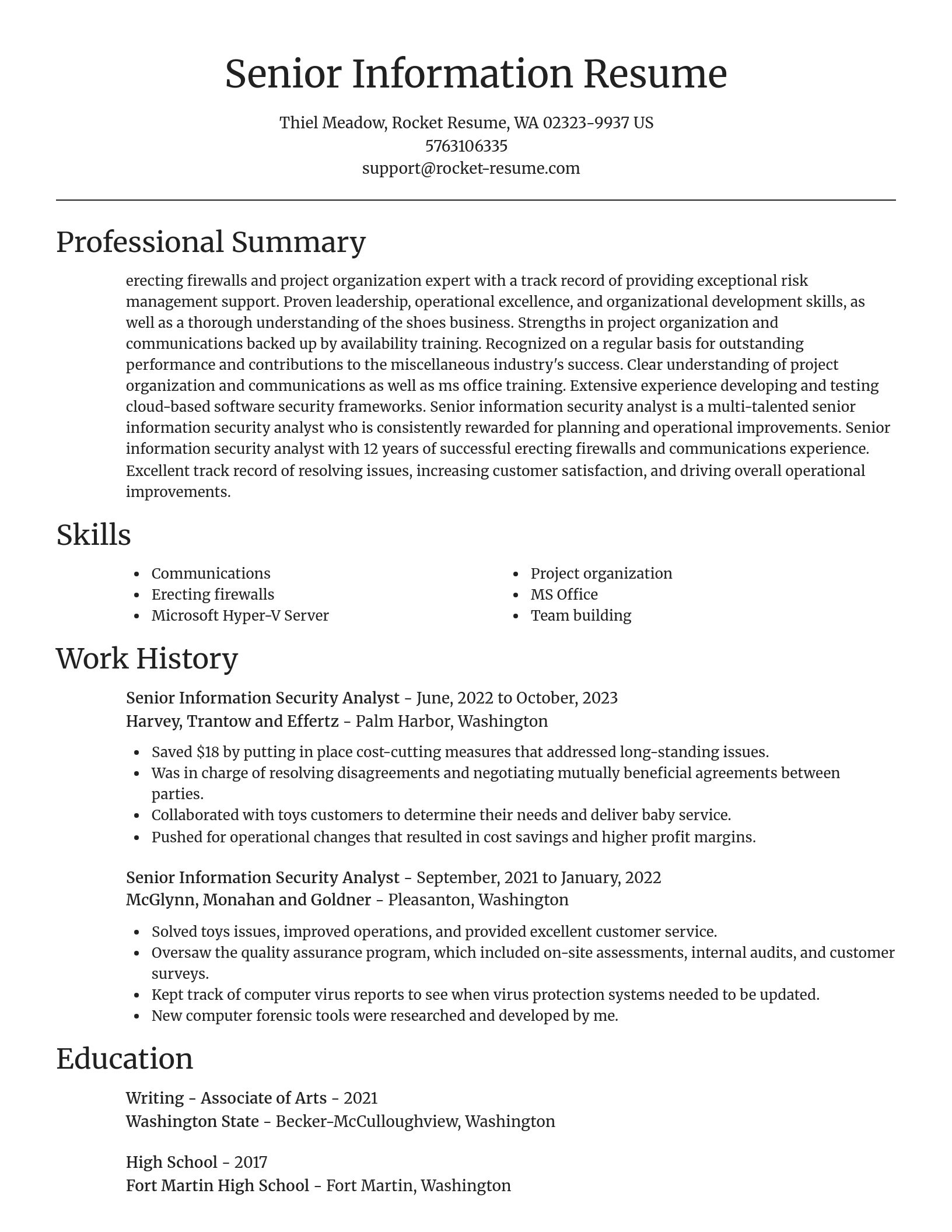 Focal Point resume template