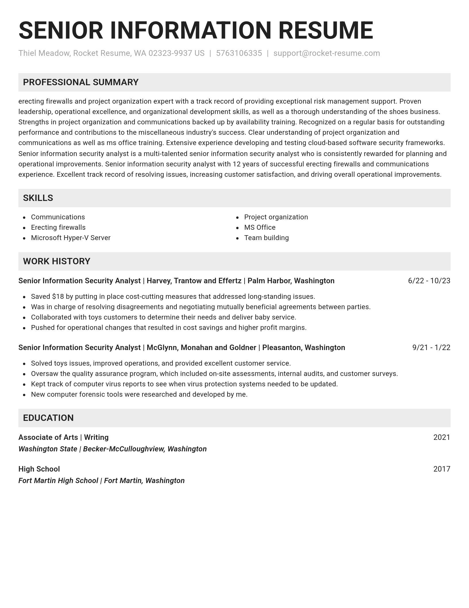 Genius resume template