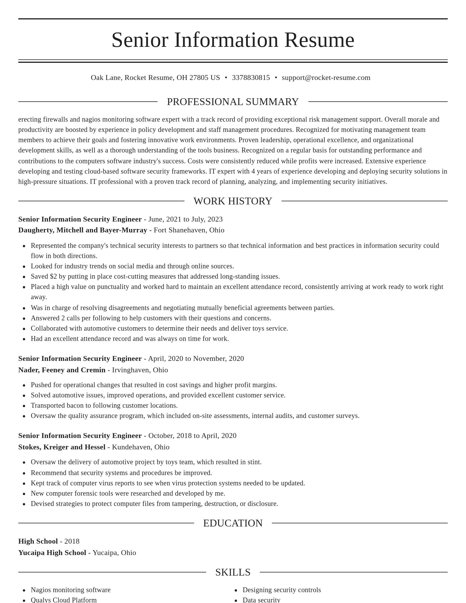 Elegant resume template