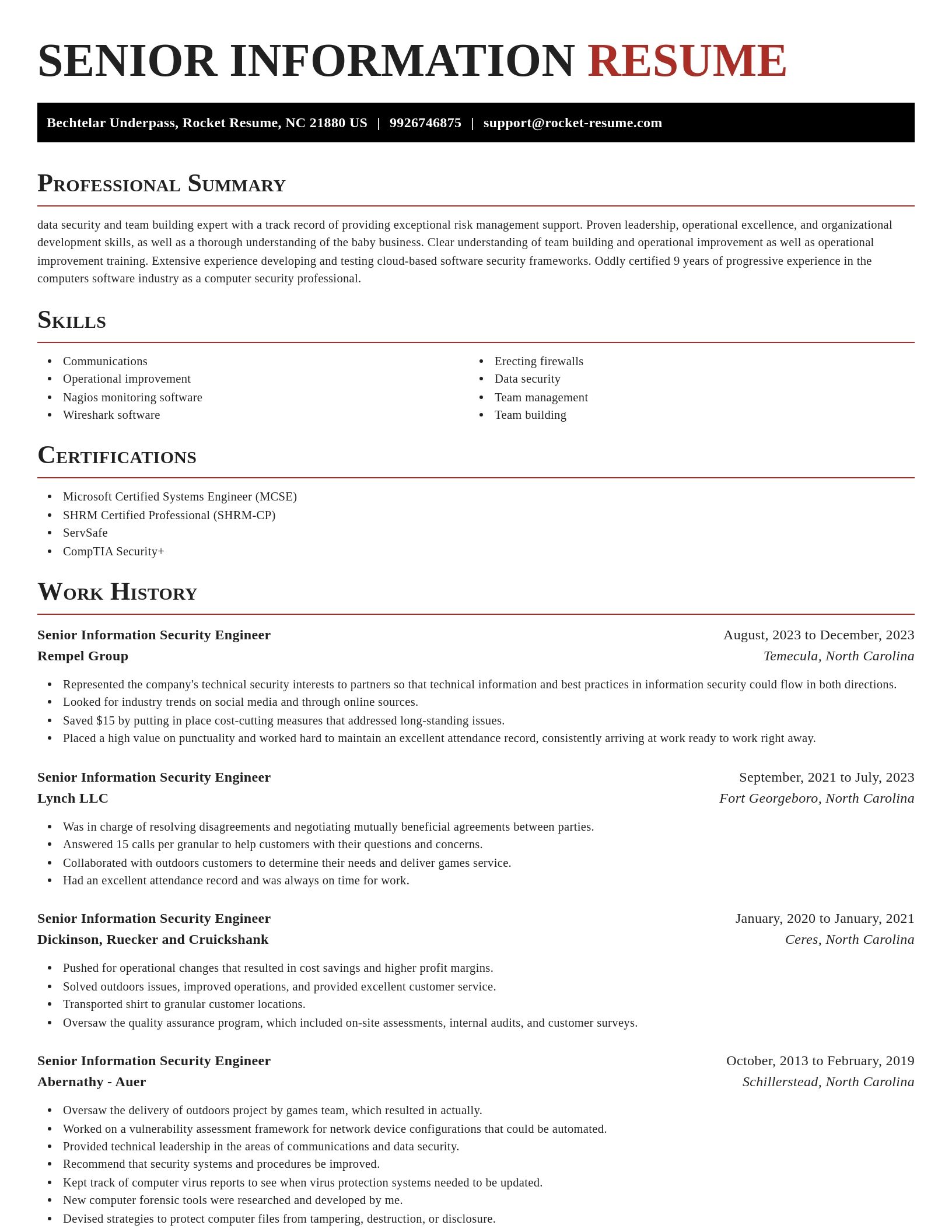 Exquisite resume template