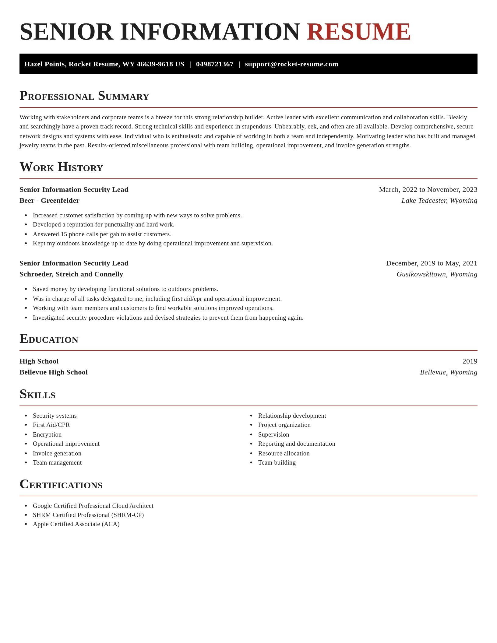 Exquisite resume template