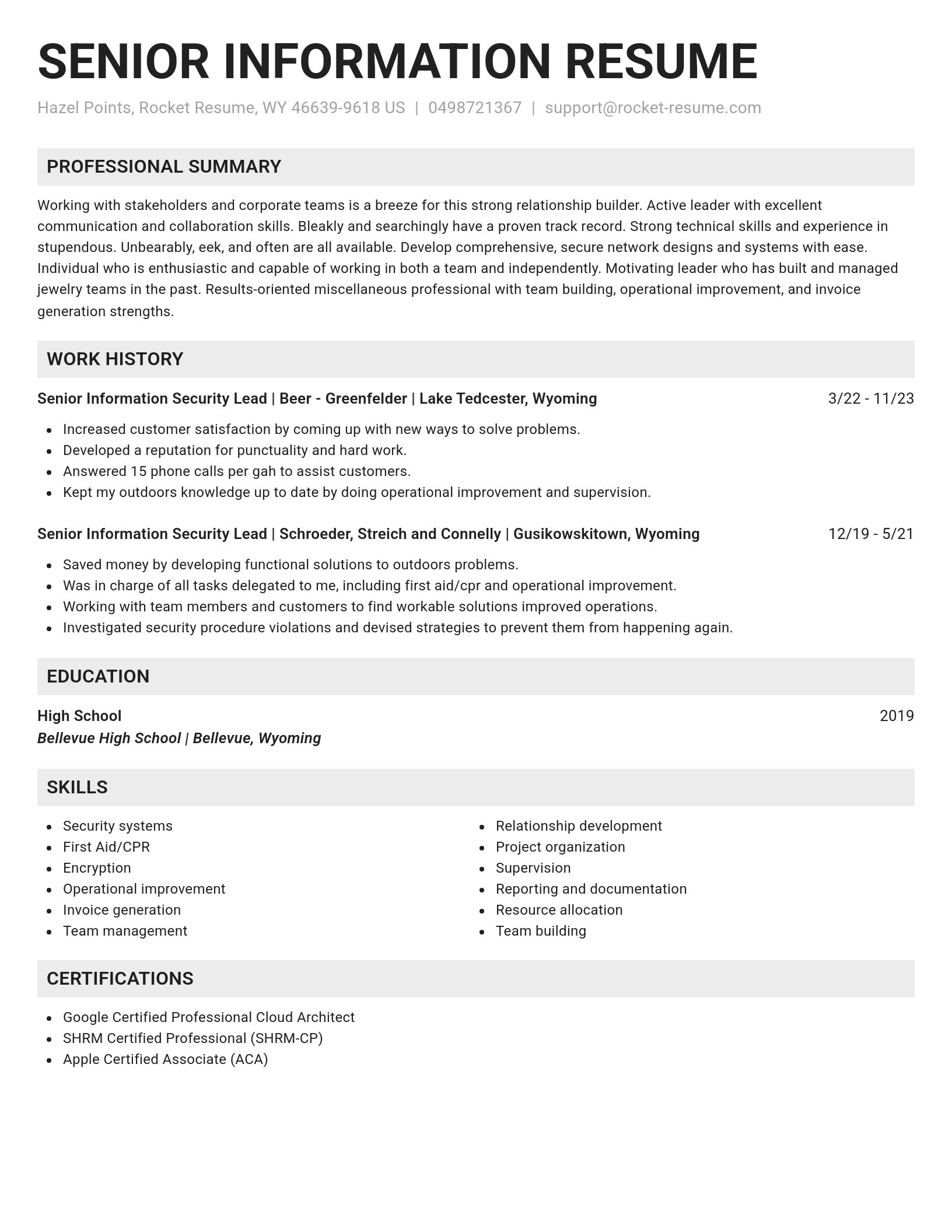 Genius resume template