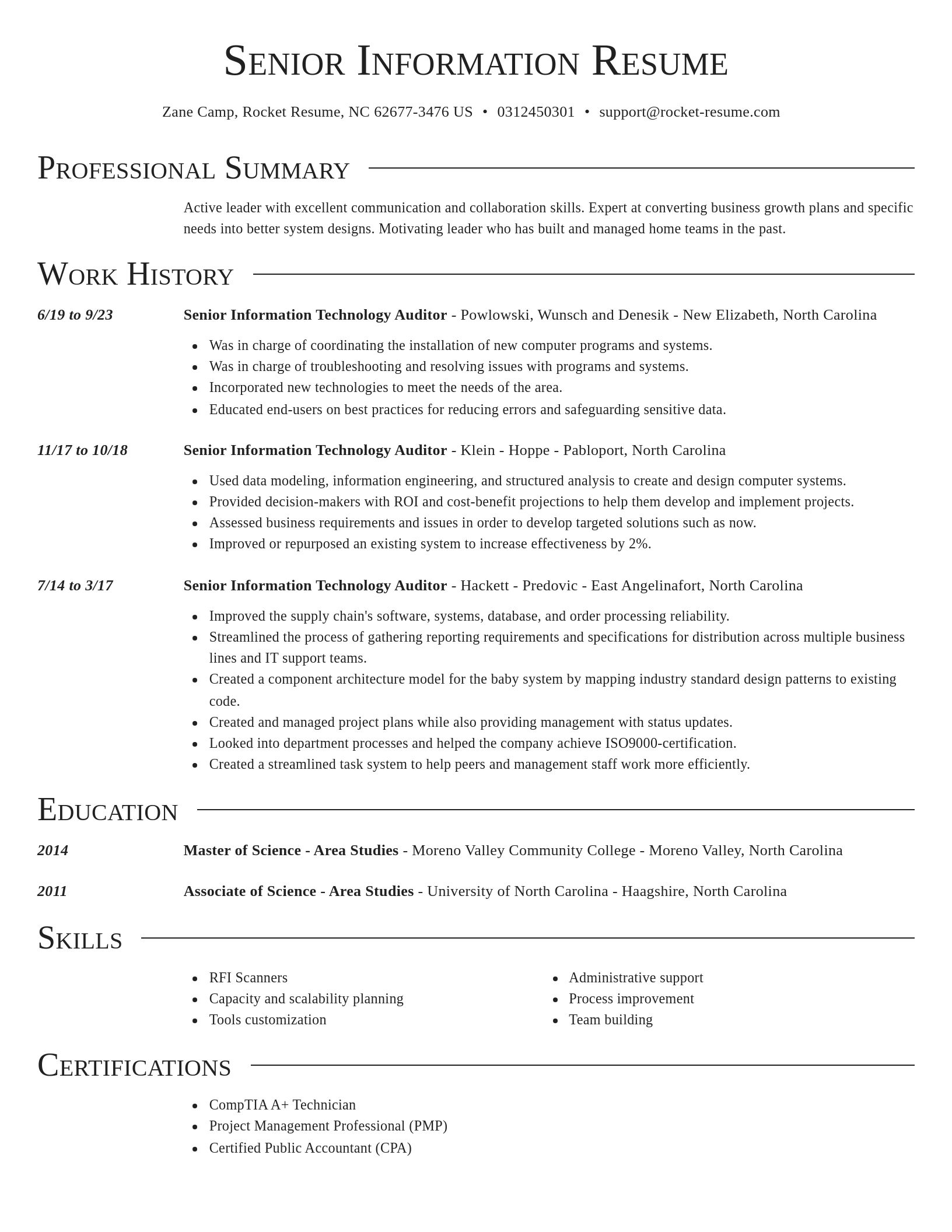 Director resume template