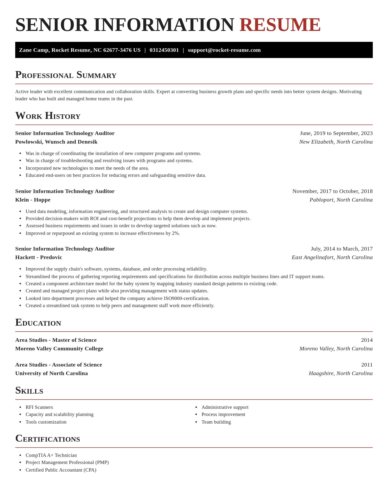 Exquisite resume template