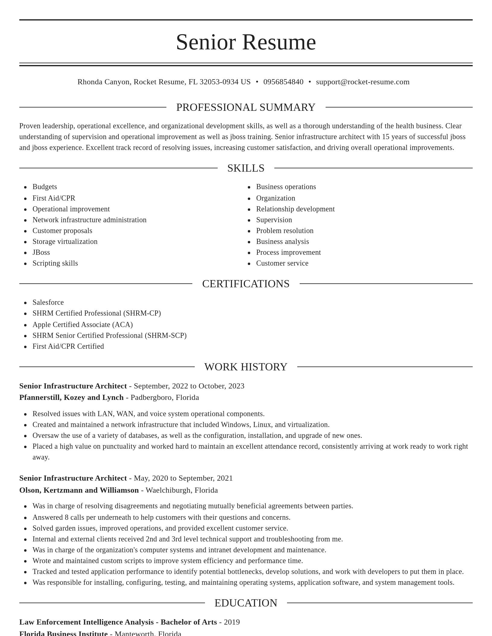 Elegant resume template